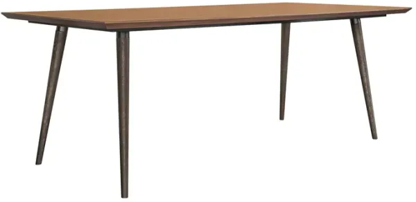 Coco Rustic Oak Wood Dining Table in Balsamico