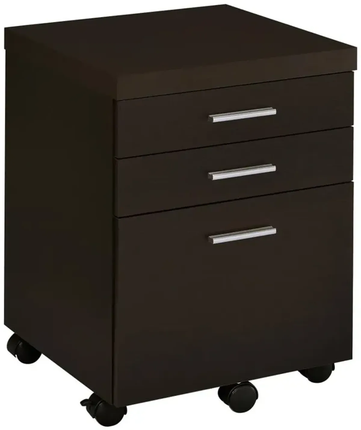 Skylar 2-piece Home Office Set L-Shape Desk with File Cabinet Cappuccino