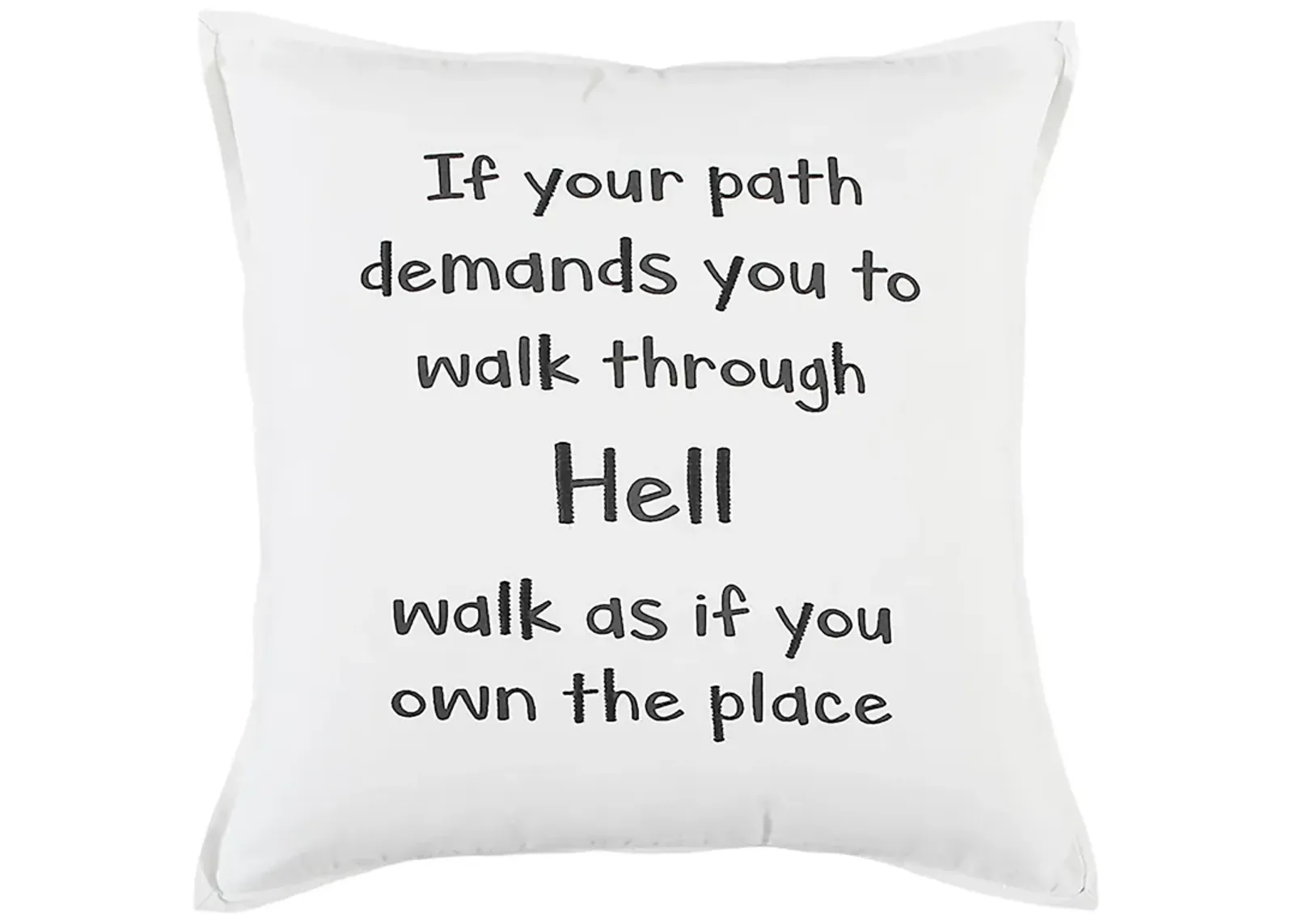 Back Talk Sentiment Black  Pillow