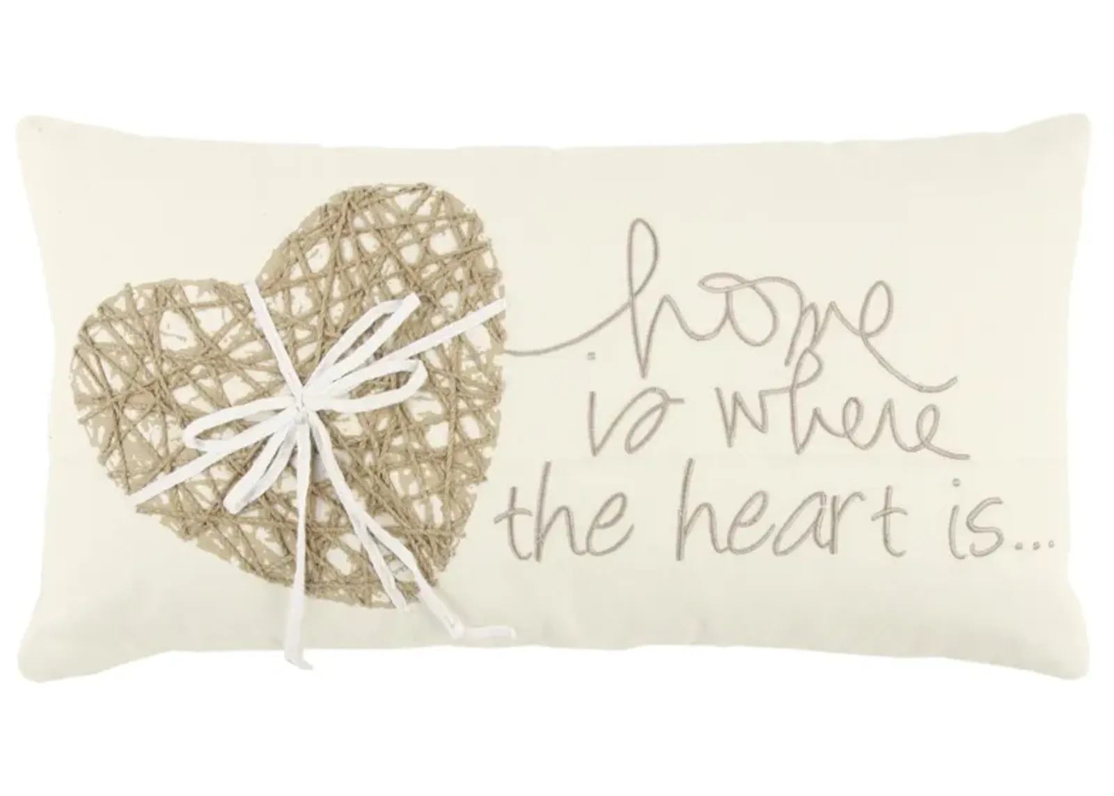 Heart And Sentiment White Pillow