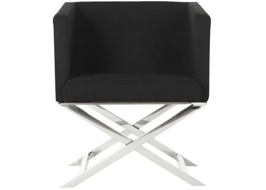 CELINE CHROME CROSS LEG CHAIR