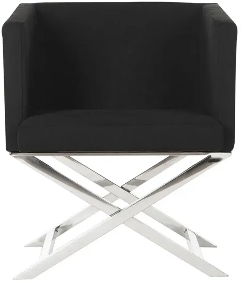 CELINE CHROME CROSS LEG CHAIR