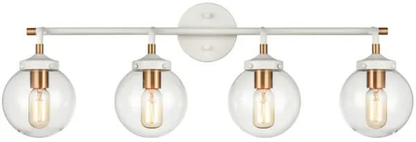 Boudreaux 33" Wide 4-Light Vanity Light - Matte White