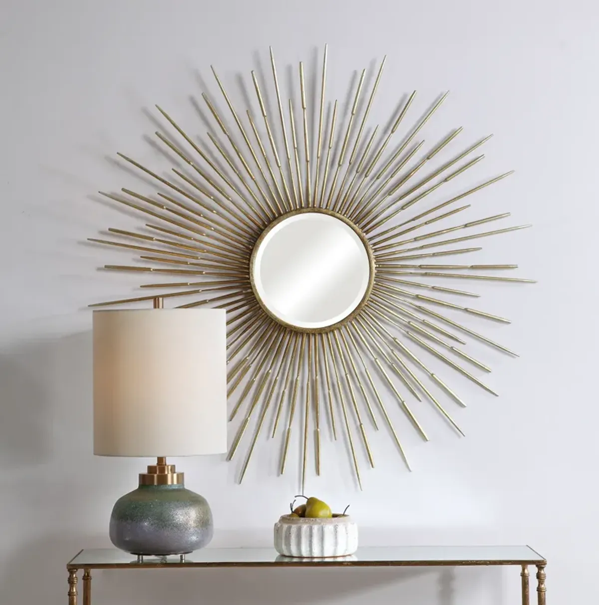 Golden Rays Starburst Mirror