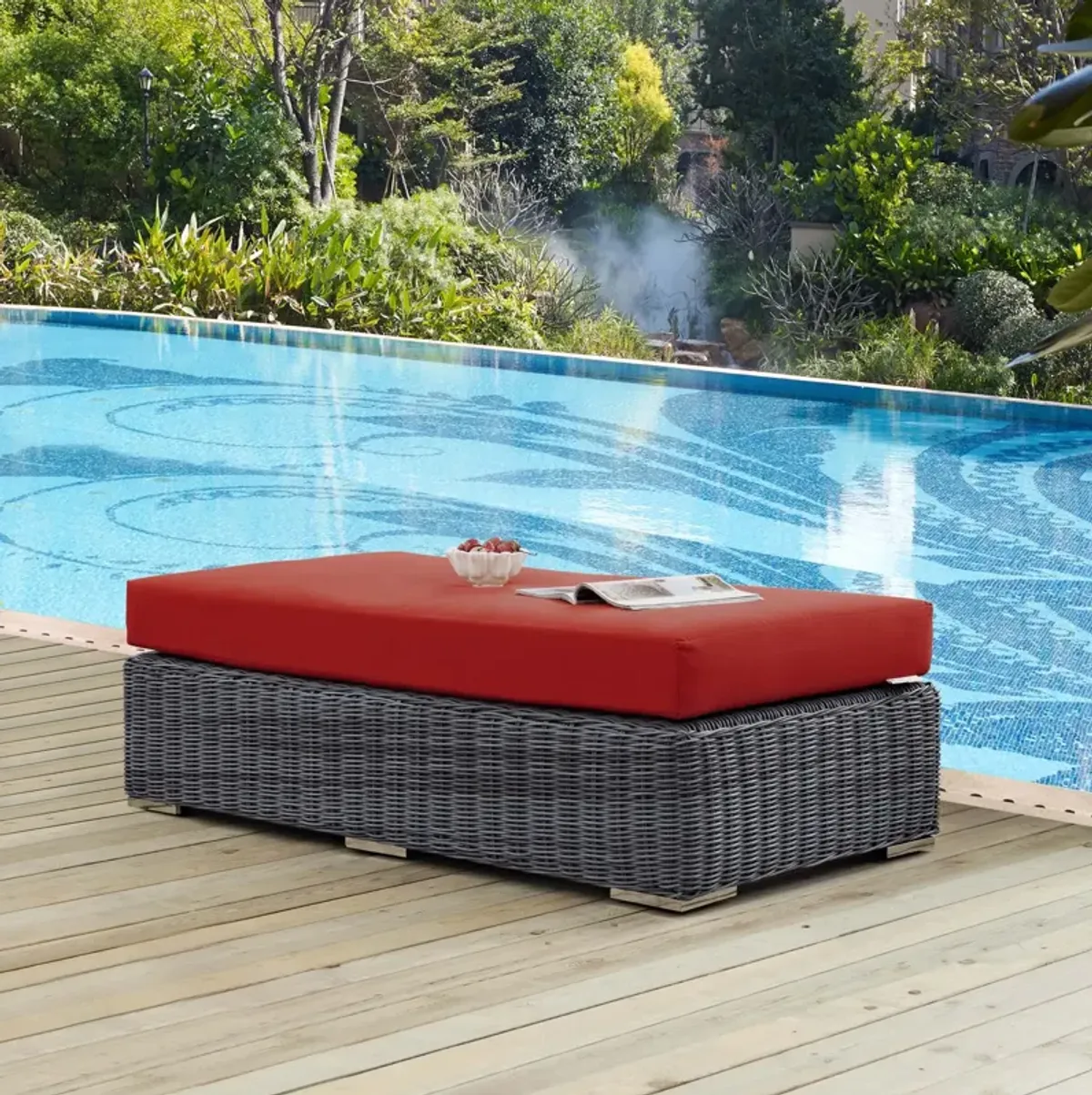 Summon Outdoor Patio Sunbrella® Rectangle Ottoman