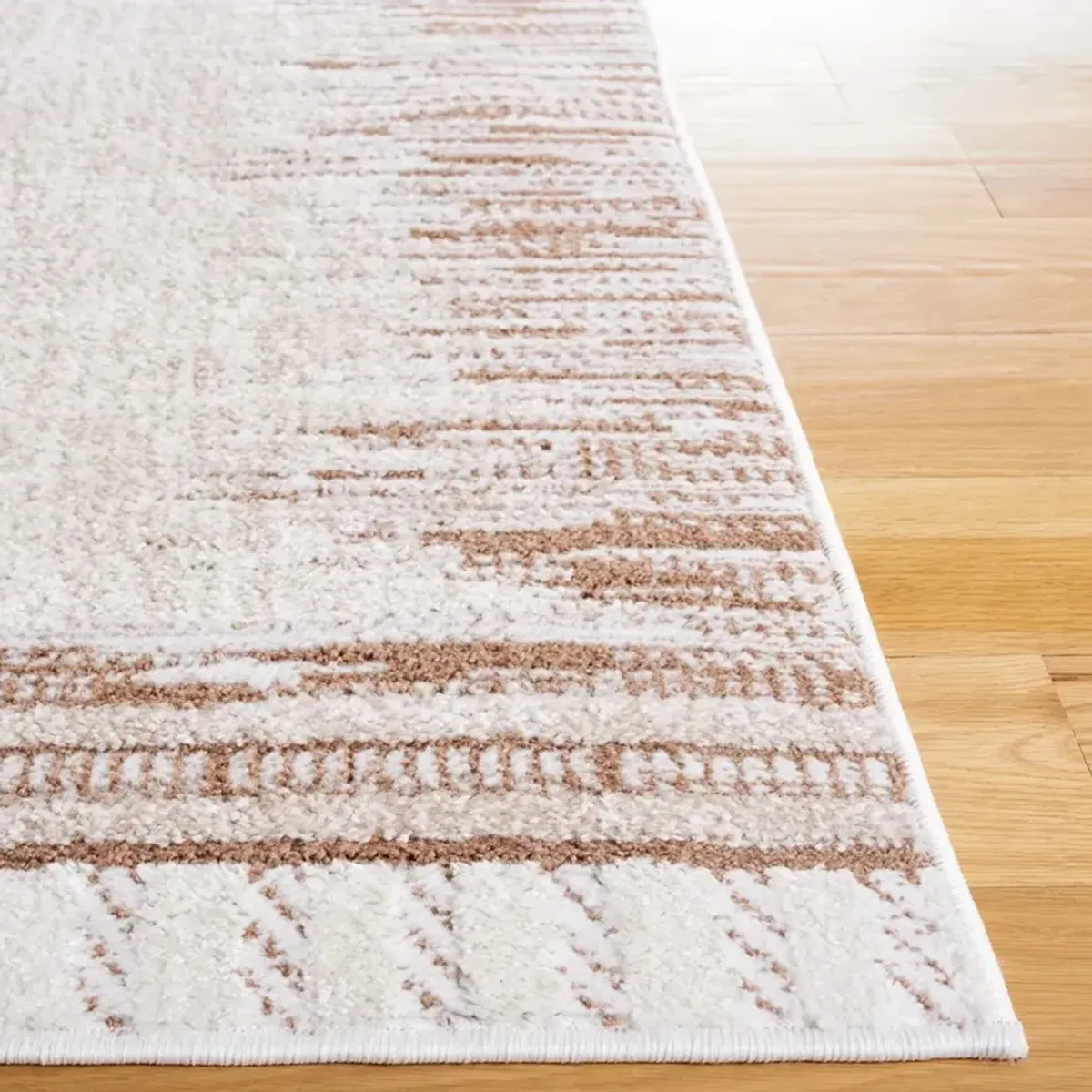 ALAMO 732 Brown 2'-2' X 8' Runner Rug