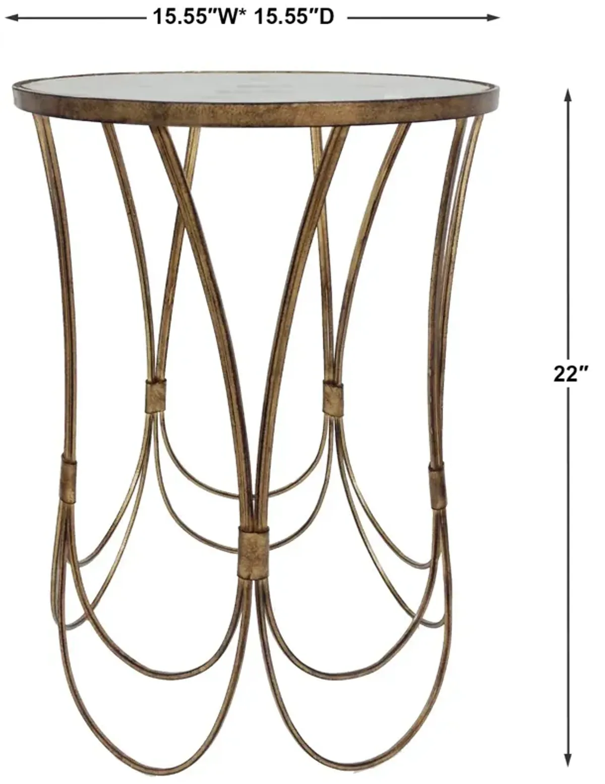 Kalindra Gold Accent Table