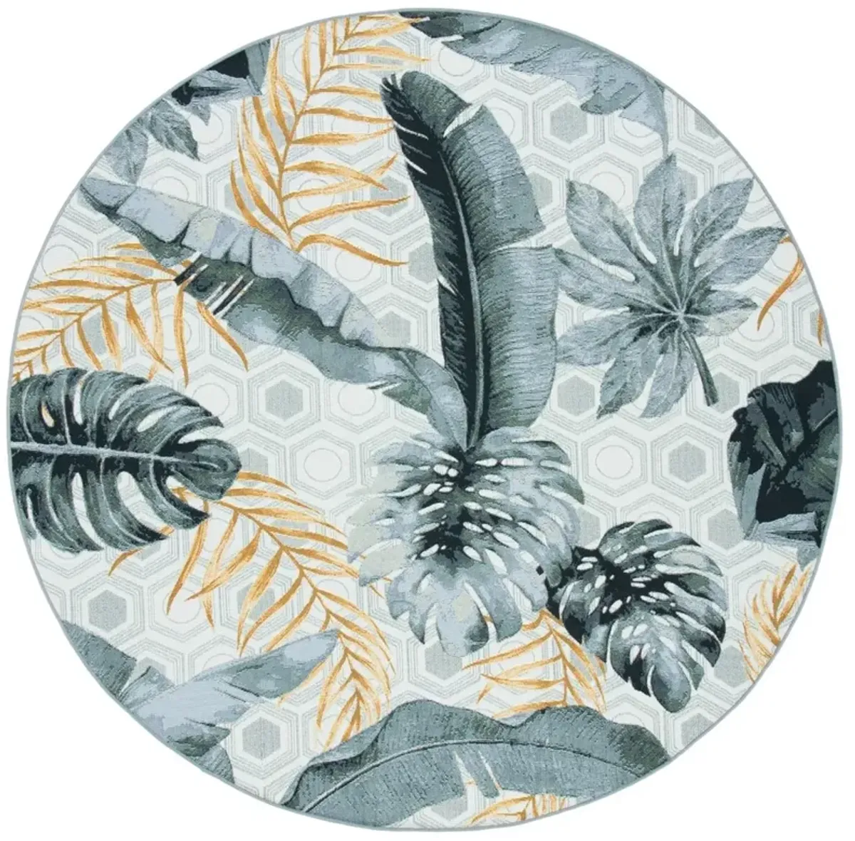 BARBADOS 524 Grey 5'-3' X 5'-3' Round Round Rug