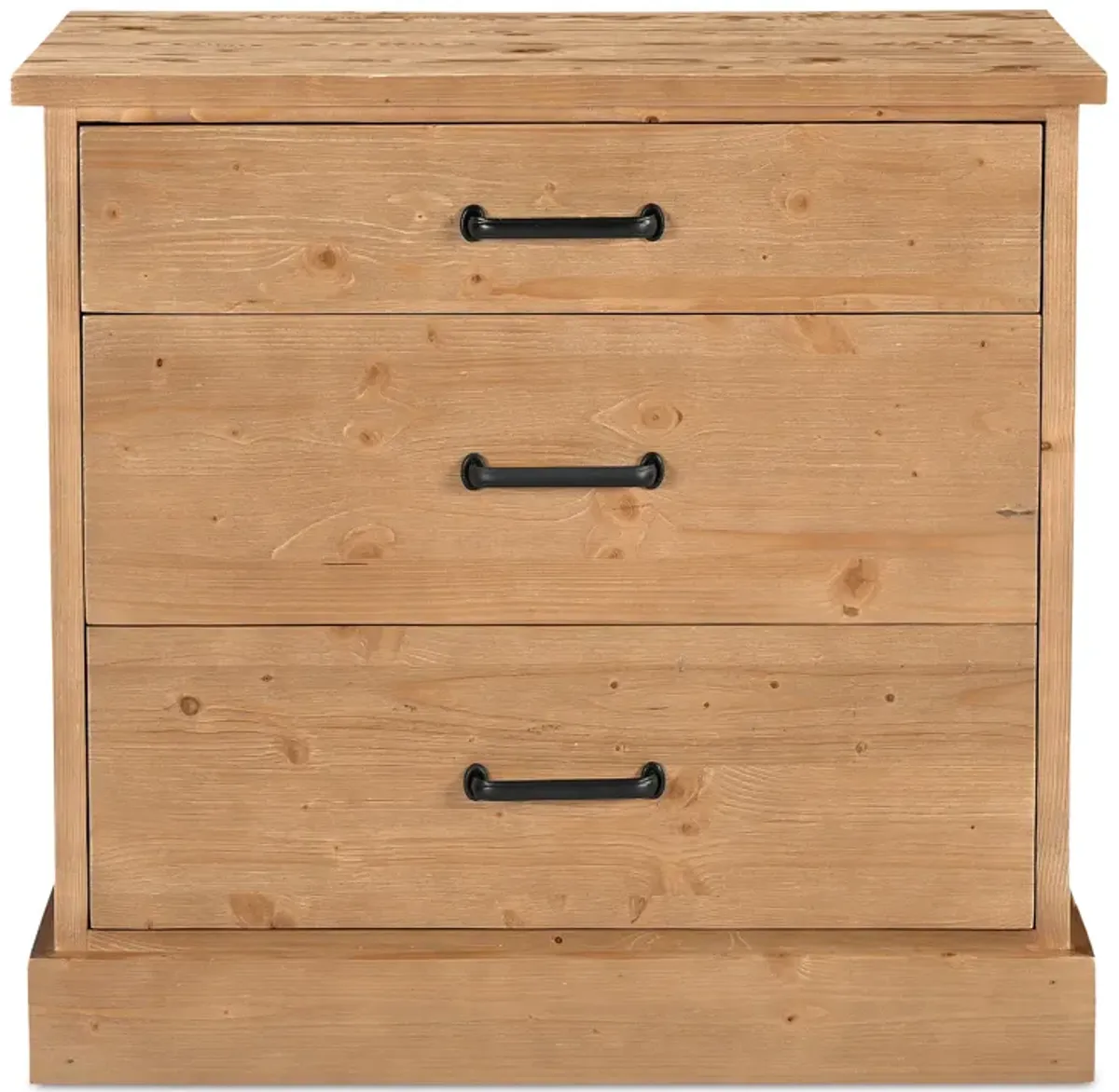 Tade 3 Drawer Nighstand Honey Pine