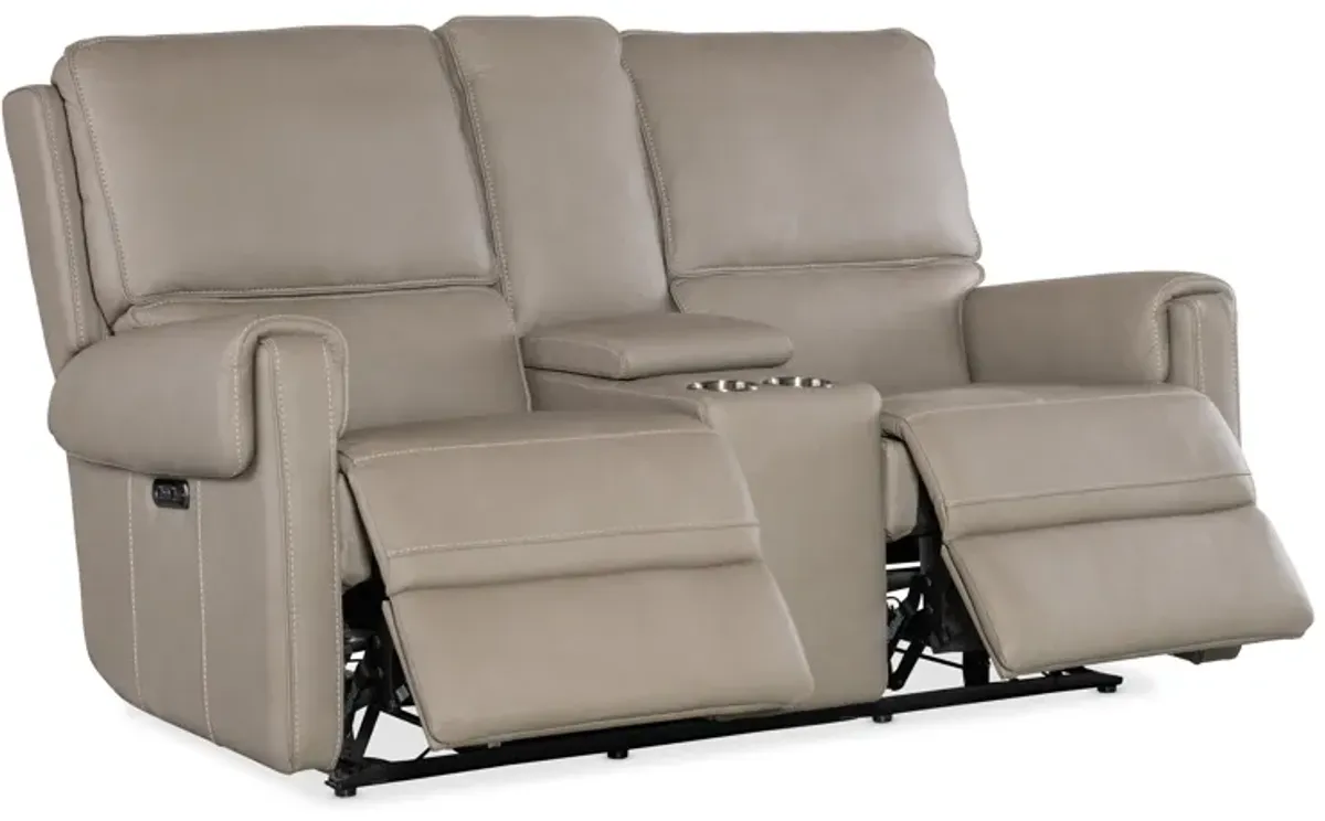 Somers Power Console Loveseat w/Power Headrest