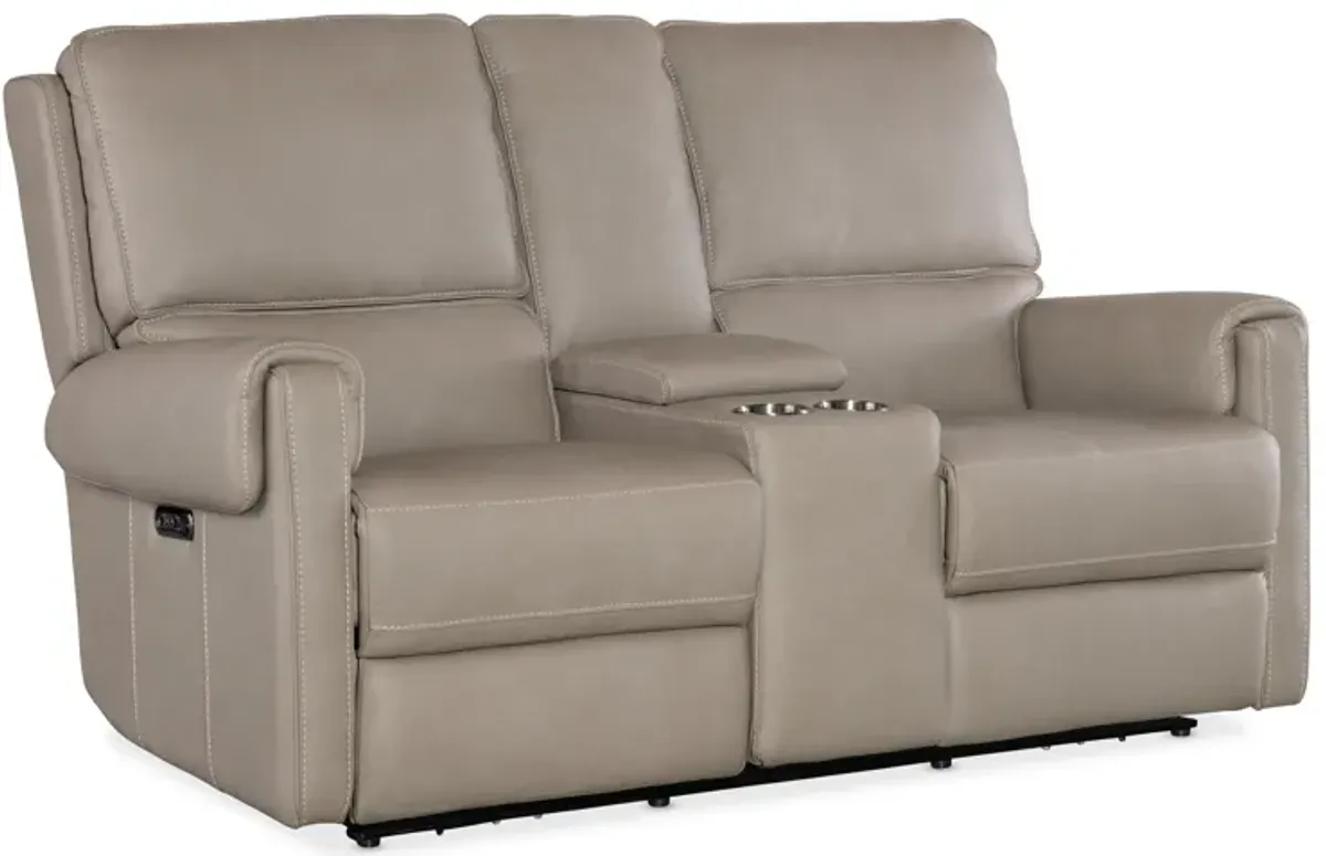 Somers Power Console Loveseat w/Power Headrest