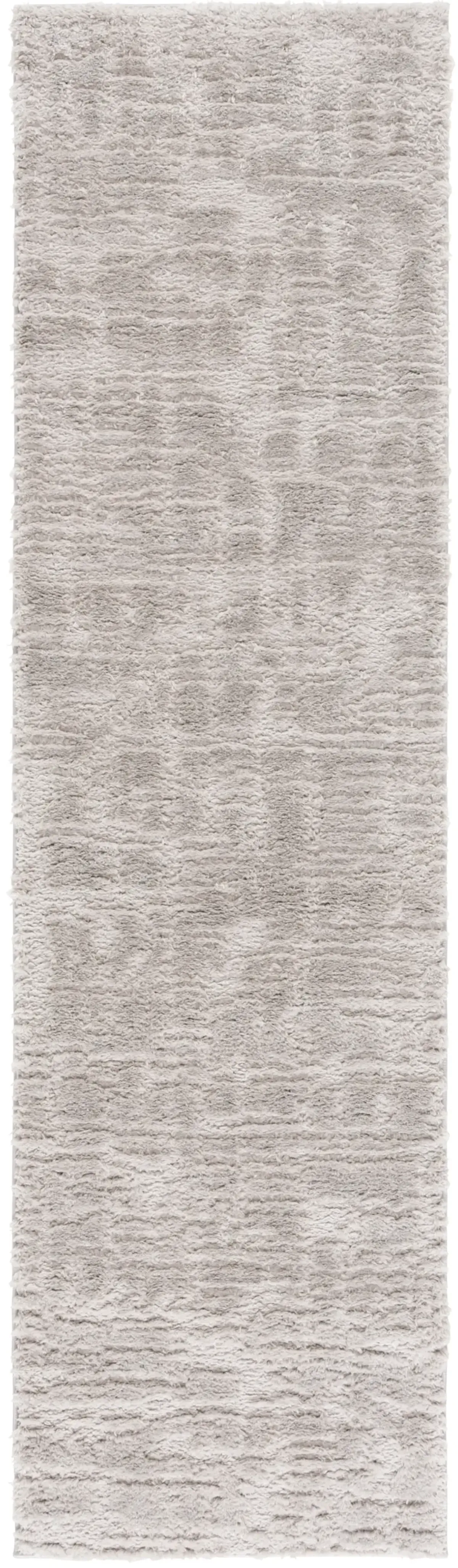 SEATTLE SHAG 909 LIGHT GREY  2'-3' x 8' Runner Rug