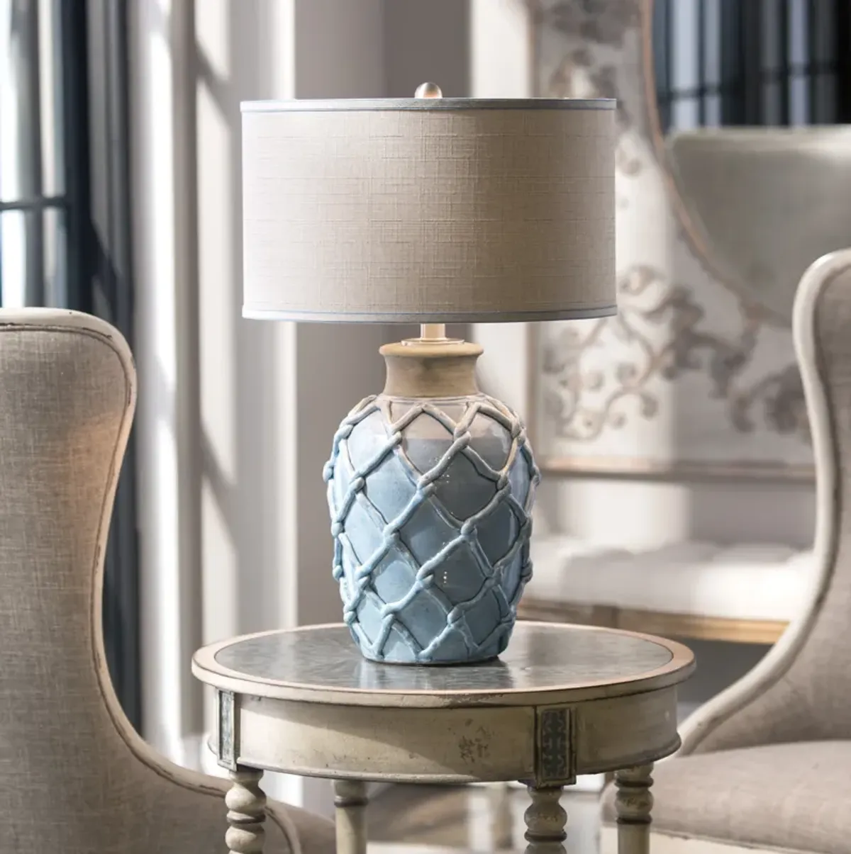 Parterre Pale Blue Table Lamp