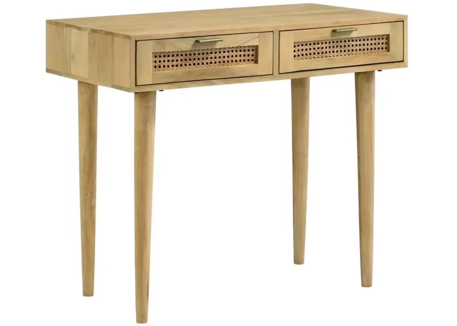 Abbey Rectangular 2-Drawer Accent Writing Desk Natural