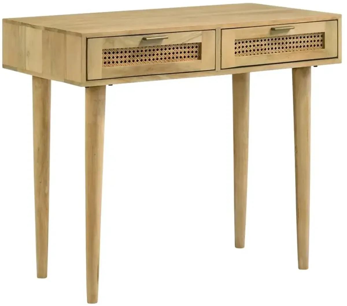 Abbey Rectangular 2-Drawer Accent Writing Desk Natural