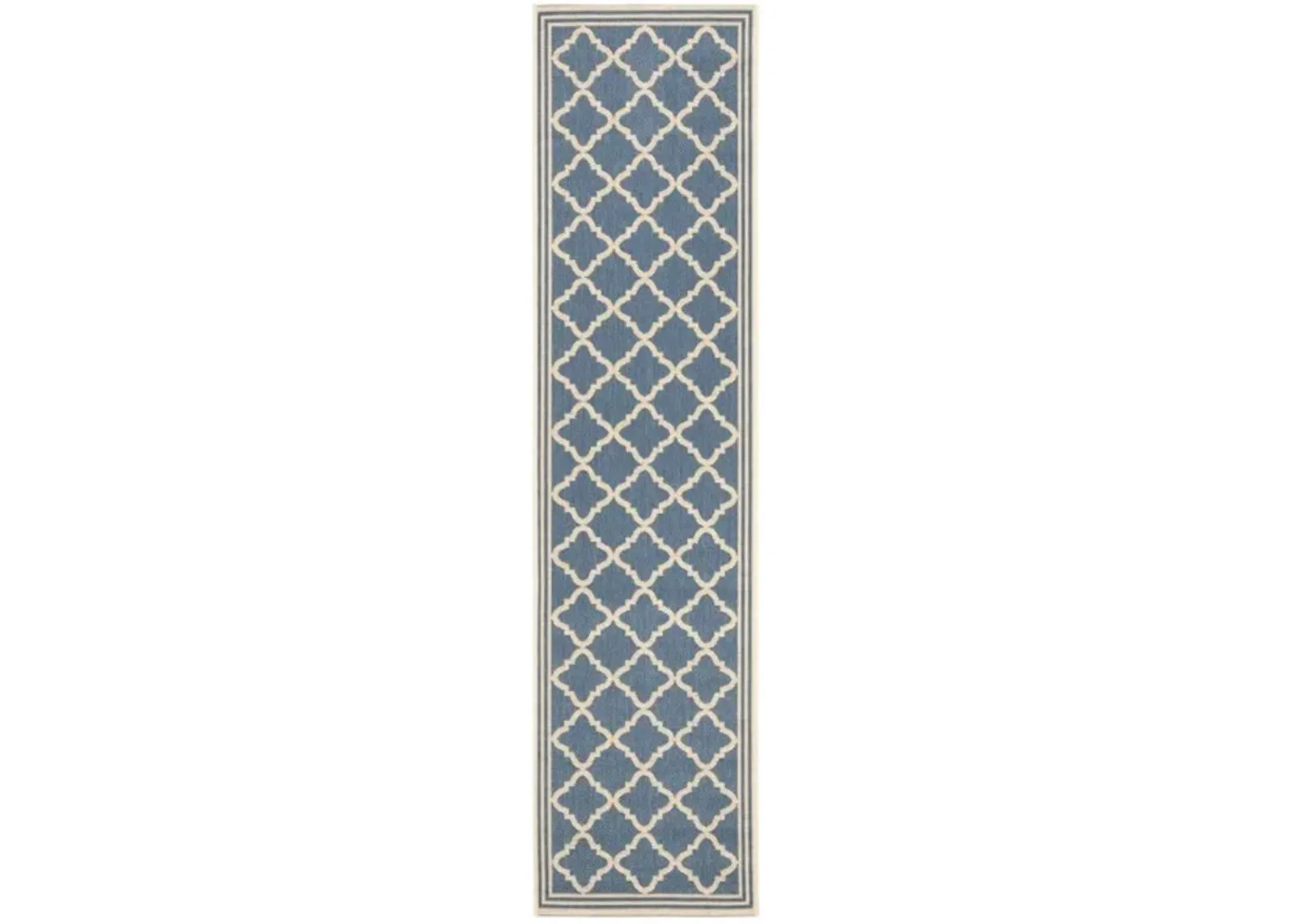 LINDEN 121 Collection LND121M-28 Blue / Creme 2'-2" X 8'