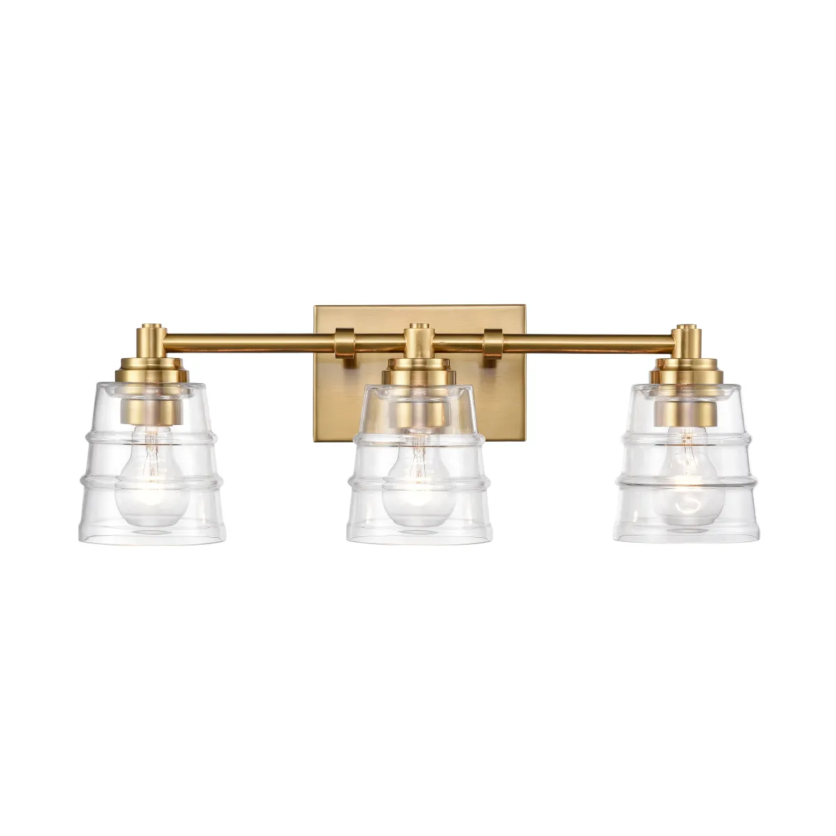 Pulsate 21.5" Wide 3-Light Vanity Light - Satin Brass