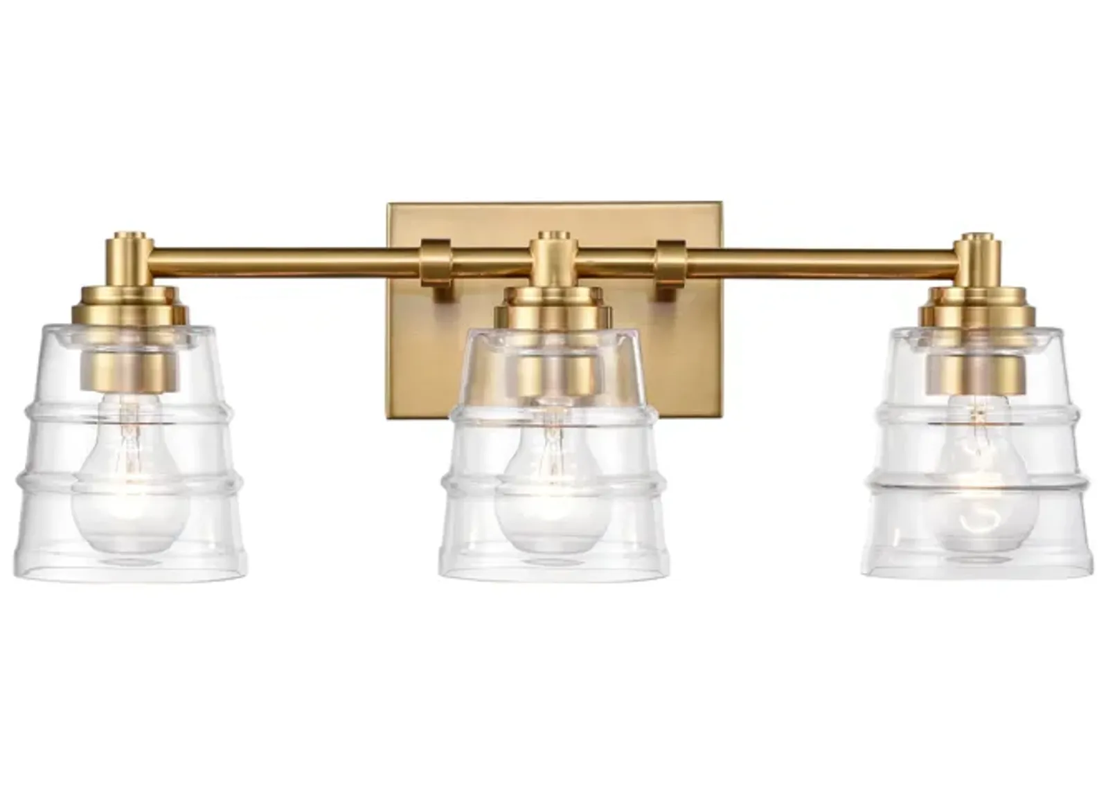 Pulsate 21.5" Wide 3-Light Vanity Light - Satin Brass