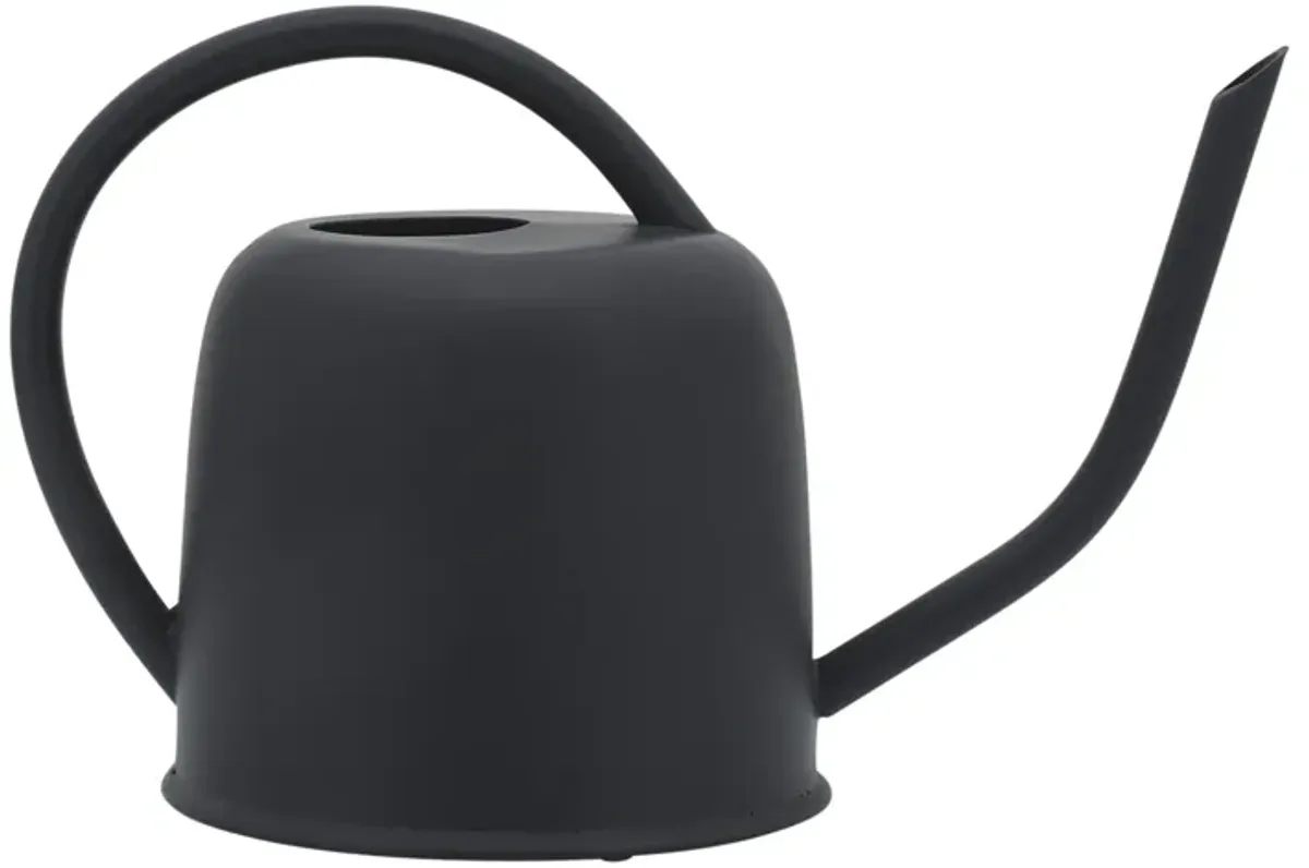 Metal 7"h Watering Can, Black