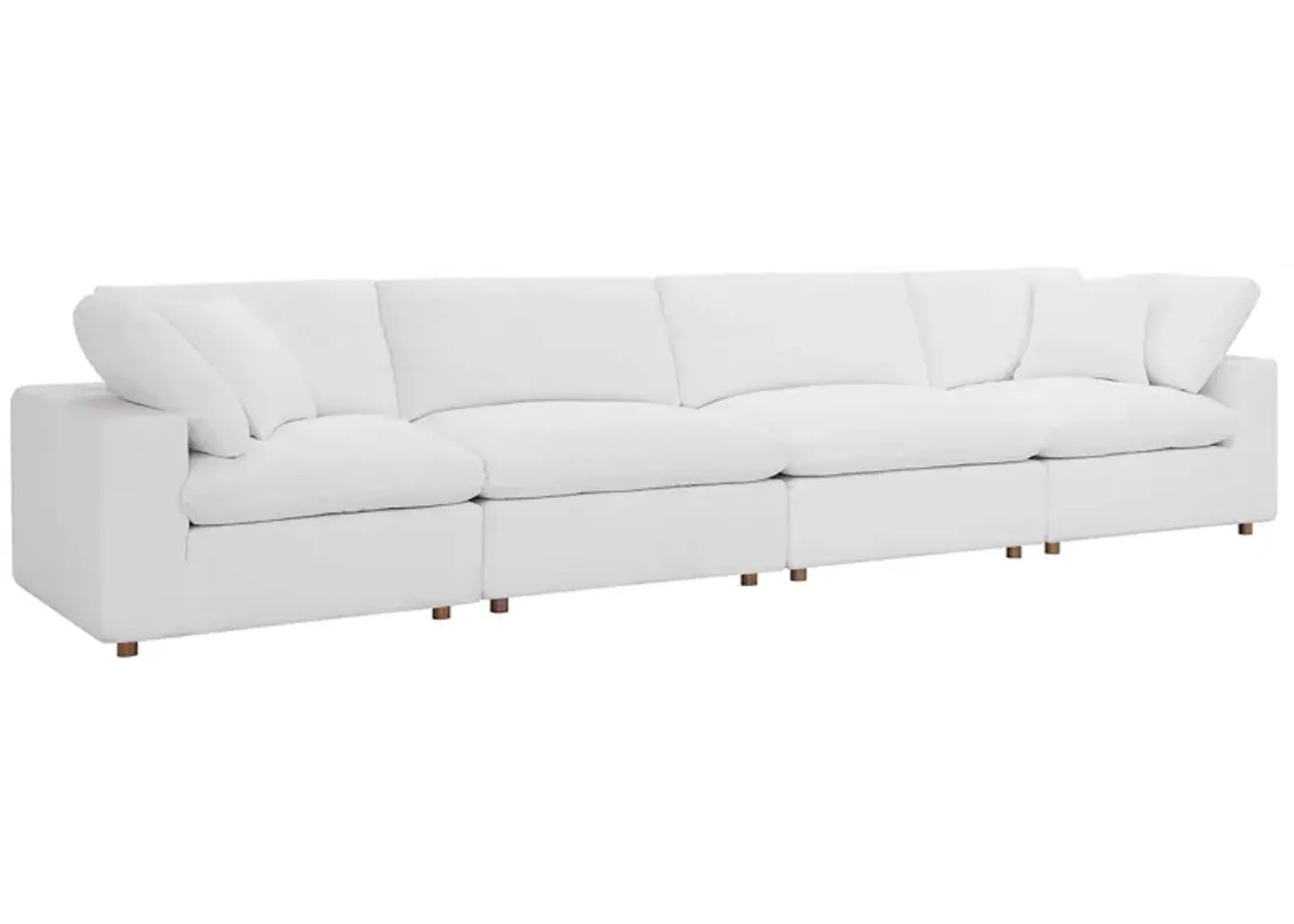 Commix Down Filled Overstuffed 4-Piece Modular Sofa