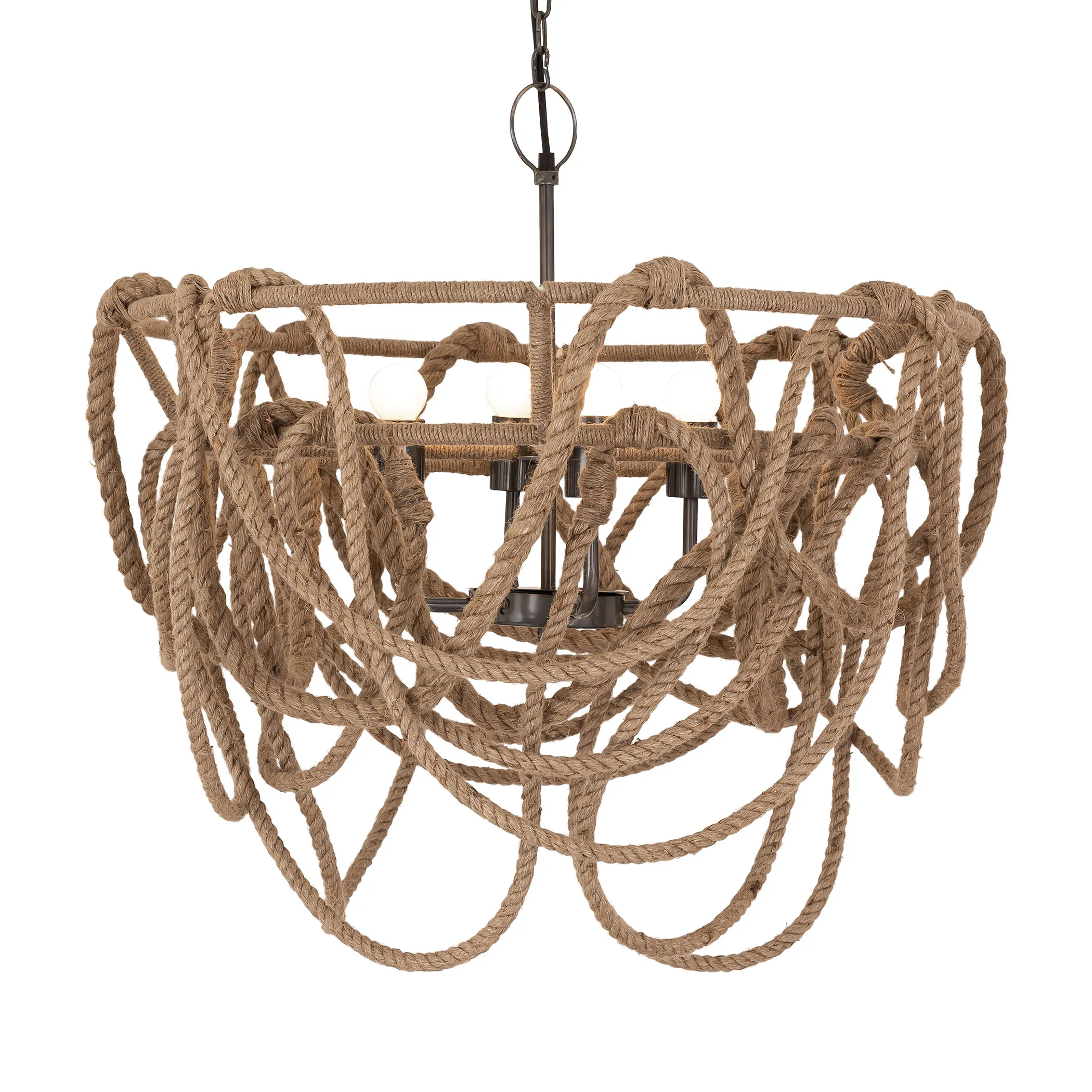 Macon 26" Wide 4-Light Pendant - Natural