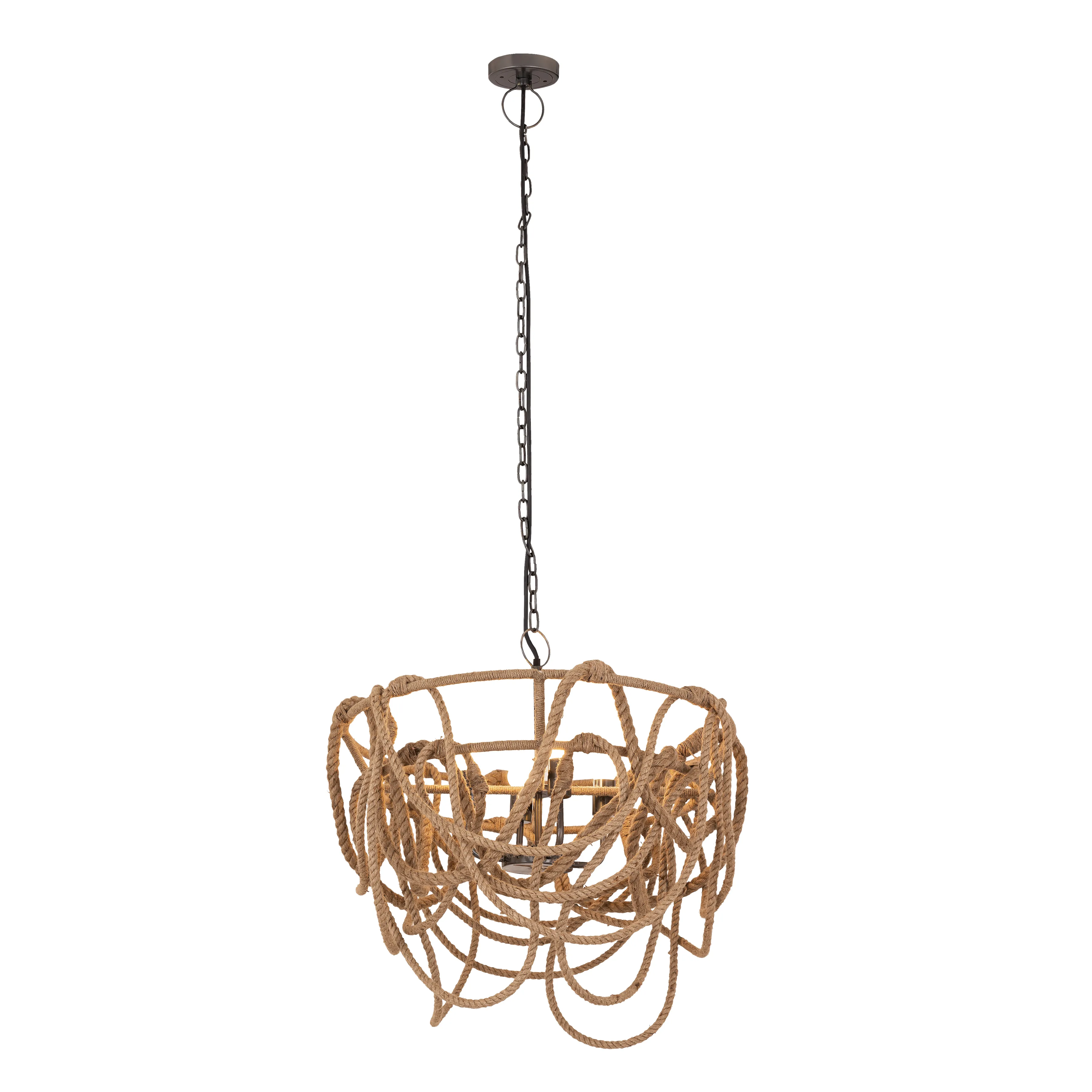 Macon 26" Wide 4-Light Pendant - Natural