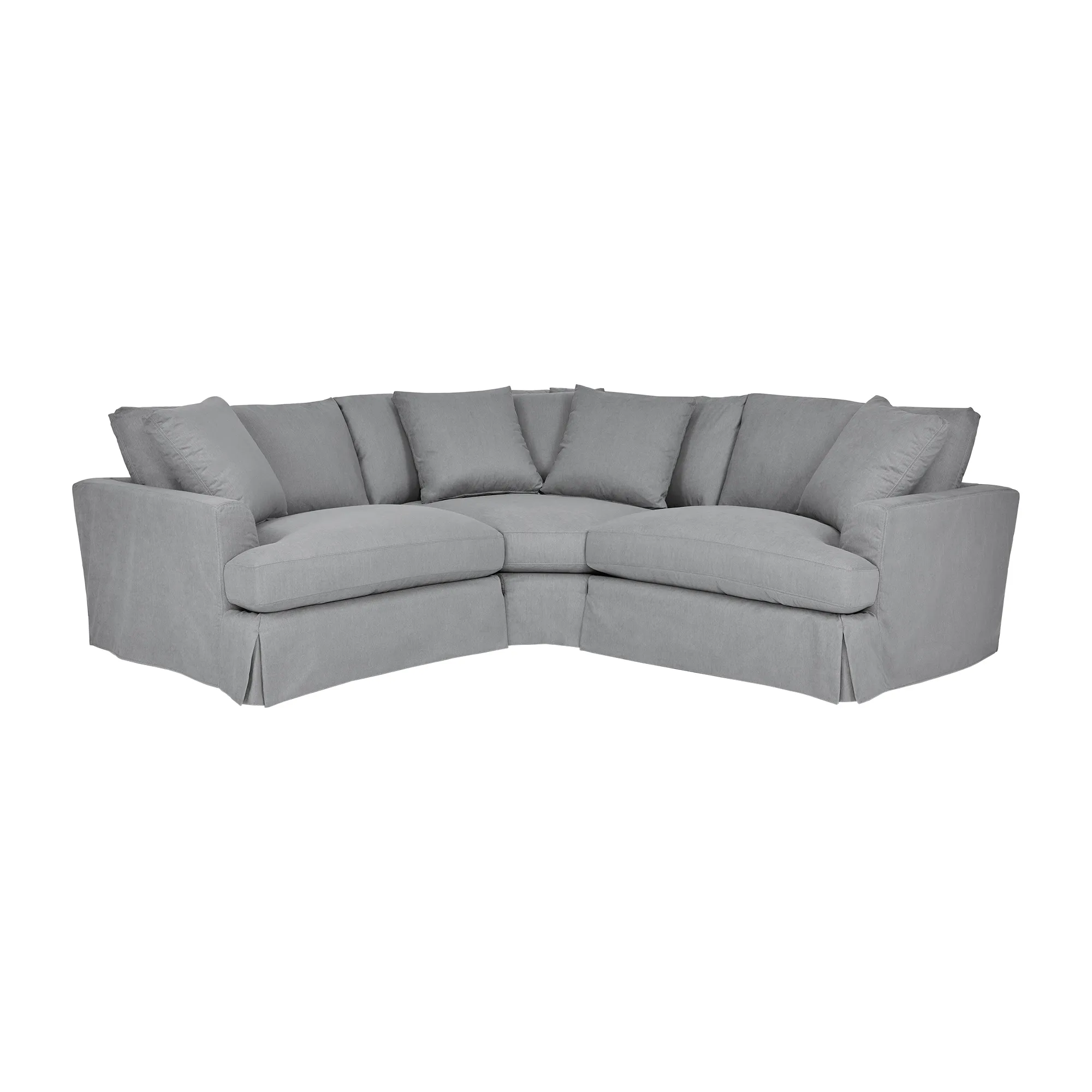 Ciara Upholstered 3 Piece Sectional Sofa in Slate Gray 