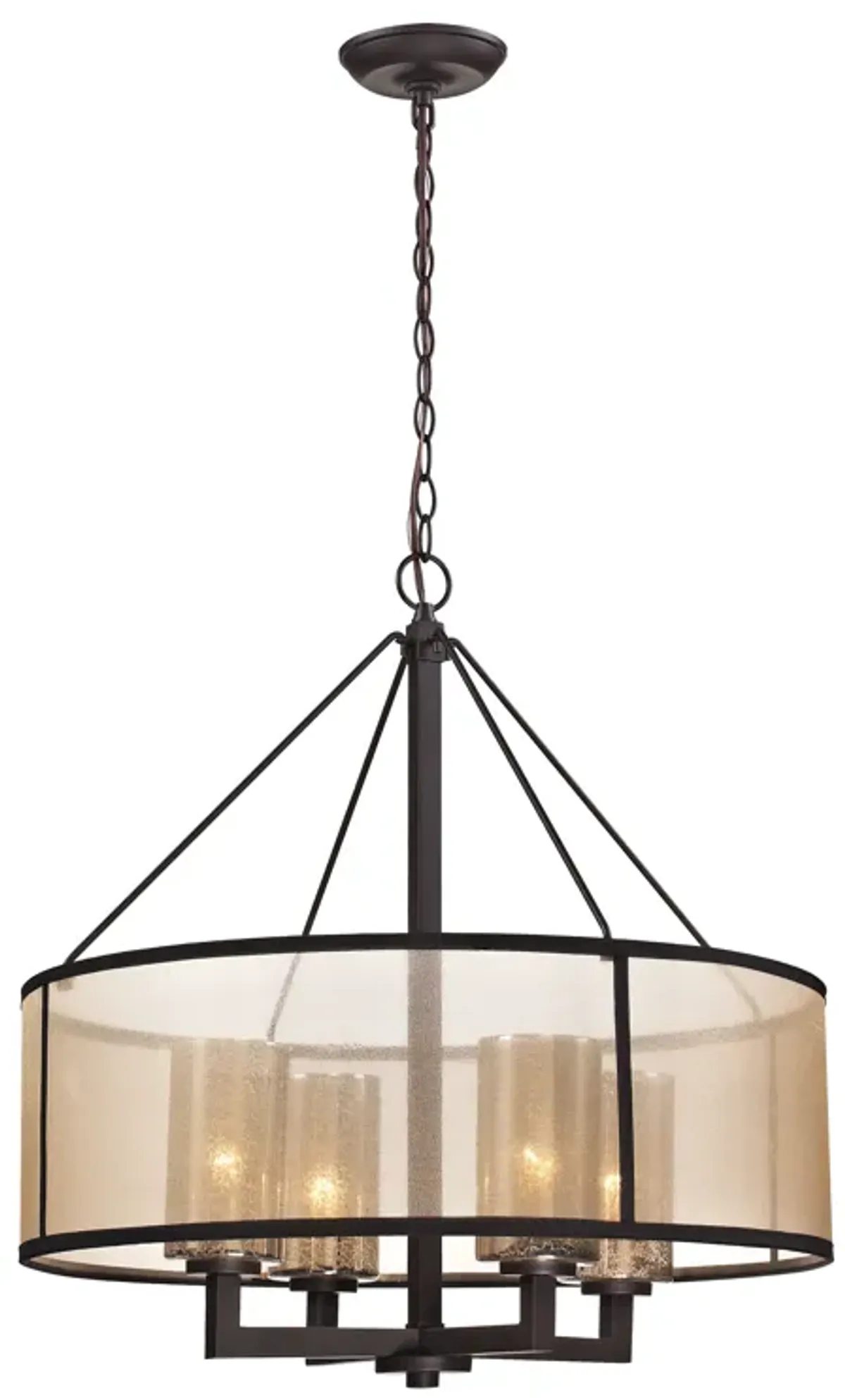 Diffusion 24" Wide 4-Light Chandelier - Oil Rubbed Bronze