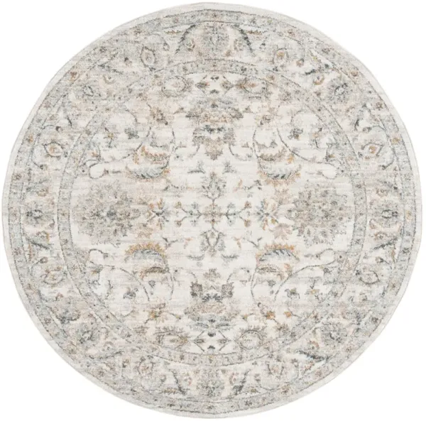 AVALON 220 IVORY  6'-7' X 6'-7' Round Round Rug