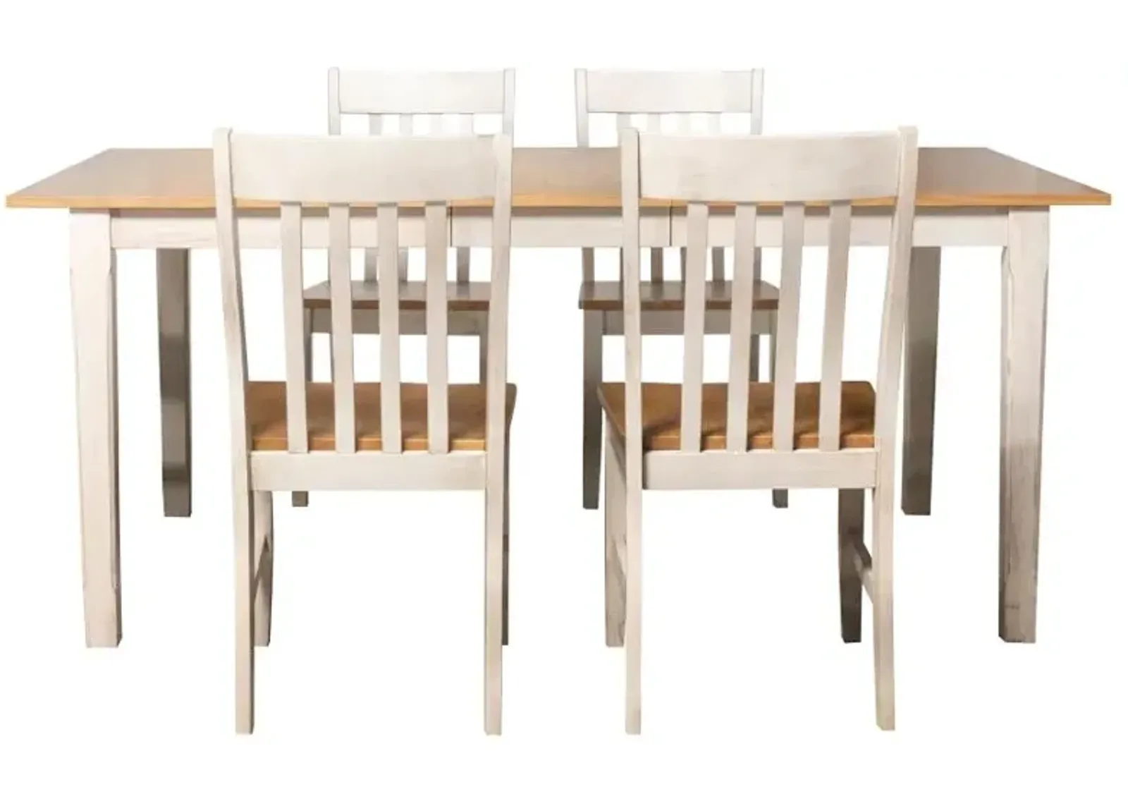 Kirby 5-piece Dining Set Natural and Rustic Off White