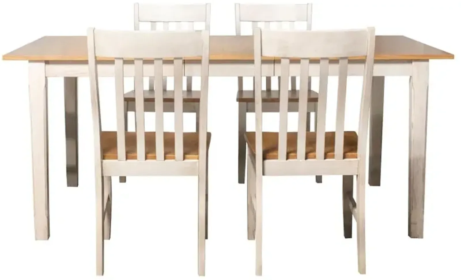 Kirby 5-piece Dining Set Natural and Rustic Off White