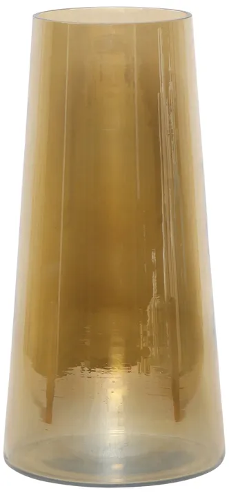 Glass, 12" Luster Vase, Gold