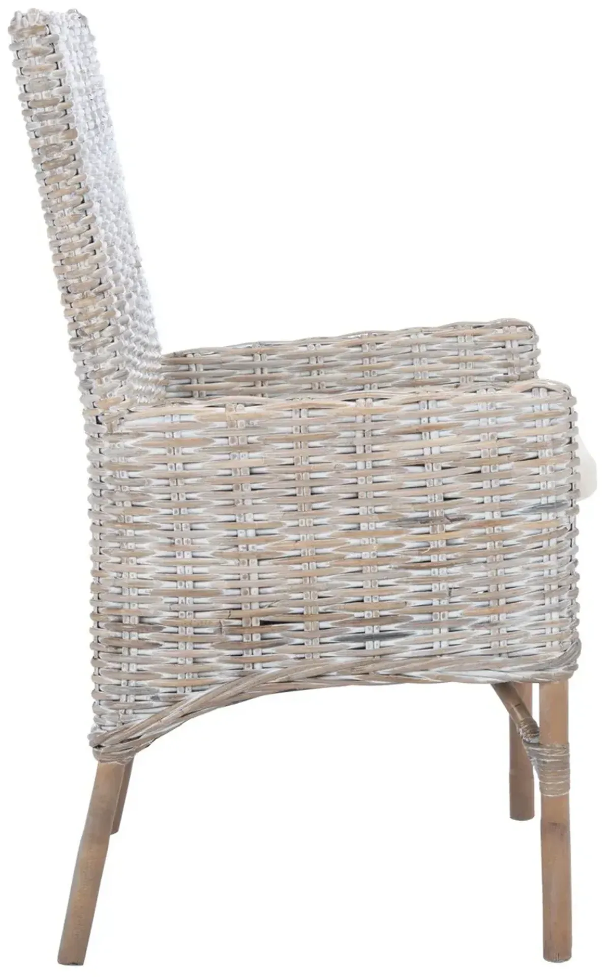 NANCY RATTAN ACCENT CHAIR W/ CUSHION