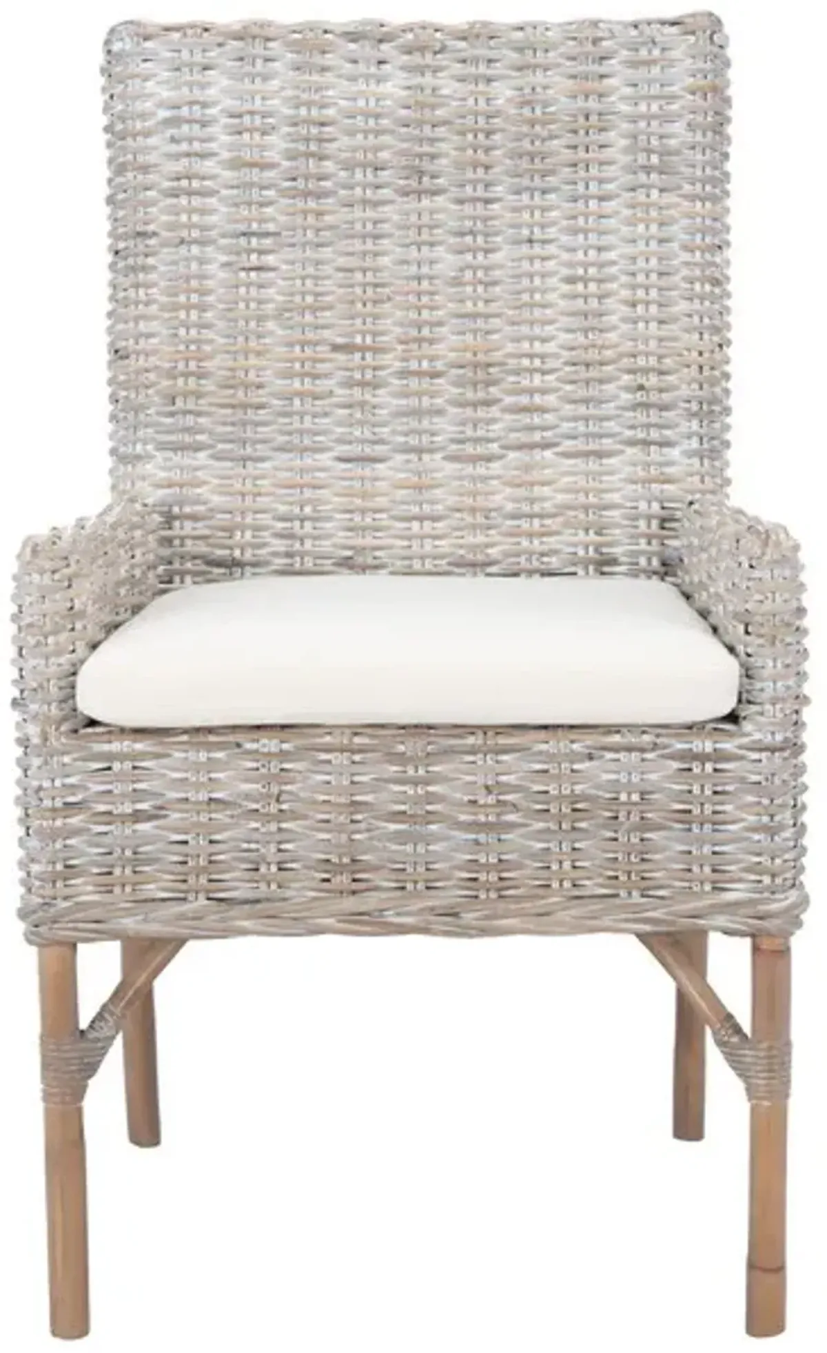 NANCY RATTAN ACCENT CHAIR W/ CUSHION