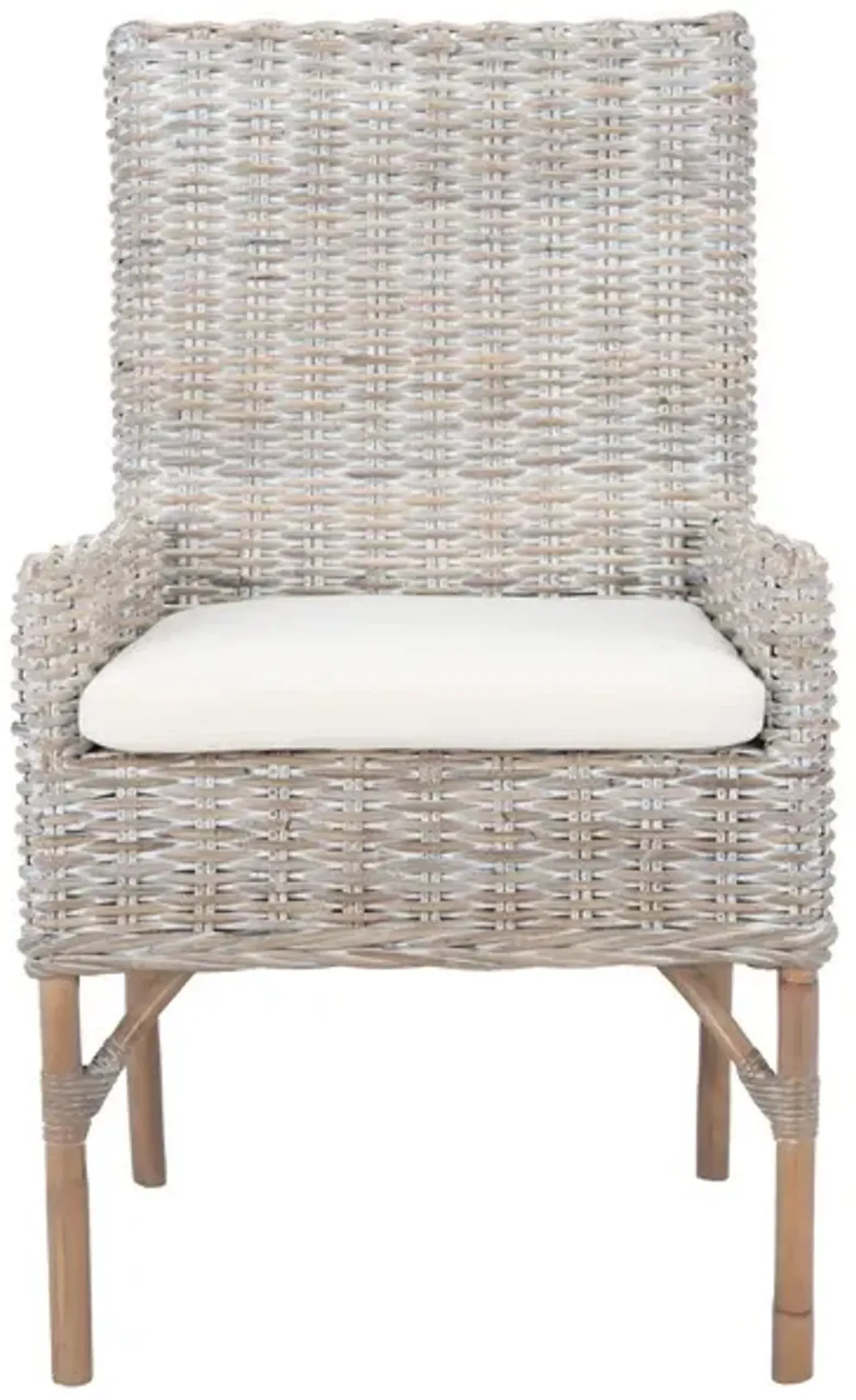 NANCY RATTAN ACCENT CHAIR W/ CUSHION