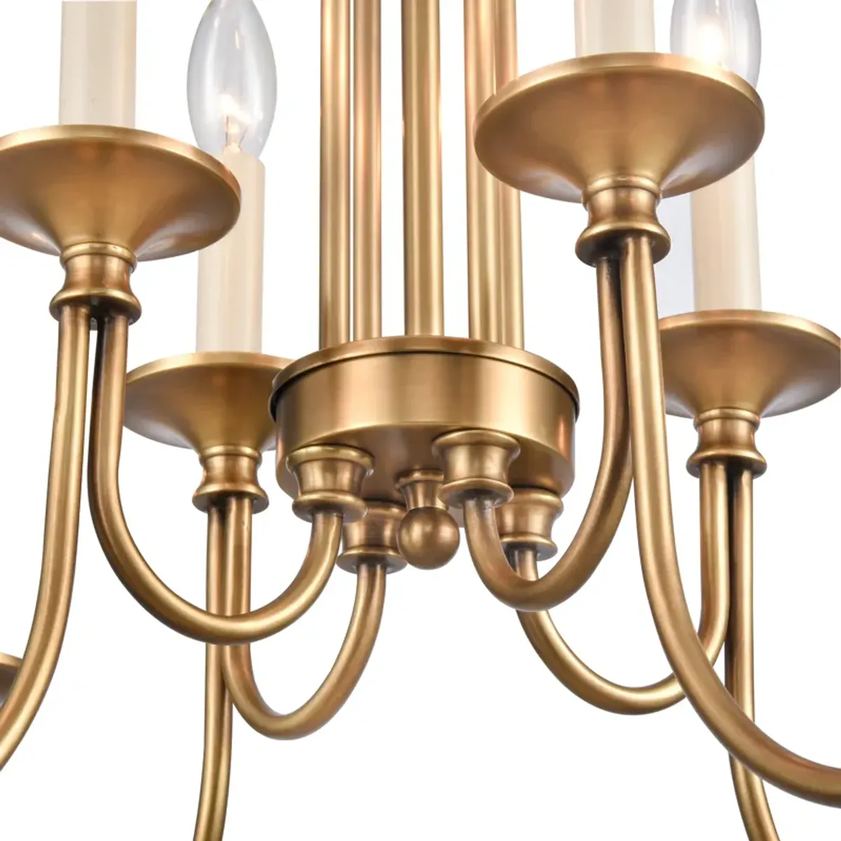 Cecil 28'' Wide 8-Light Chandelier - Natural Brass