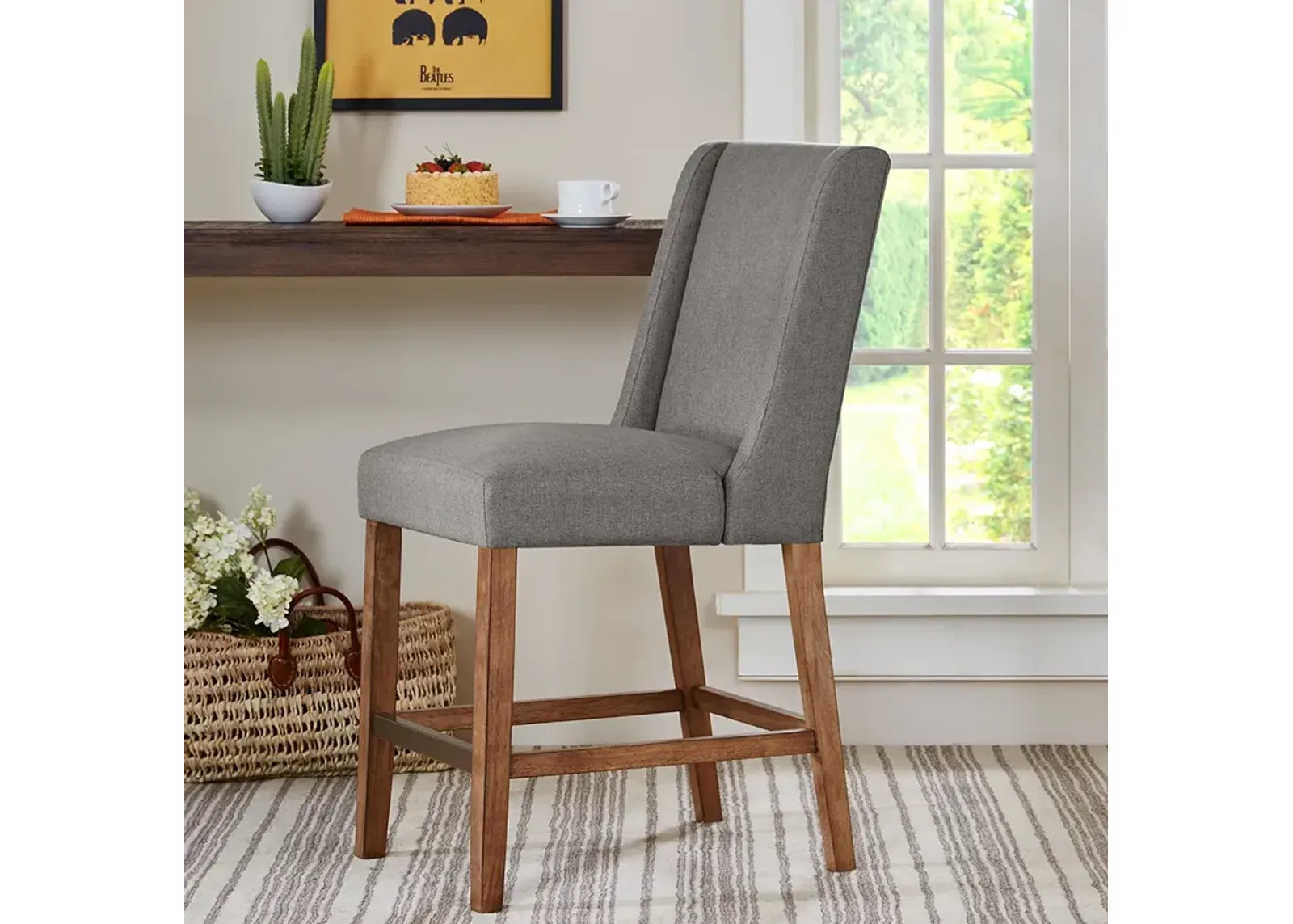 Madison Park Brody Grey Counter Stool