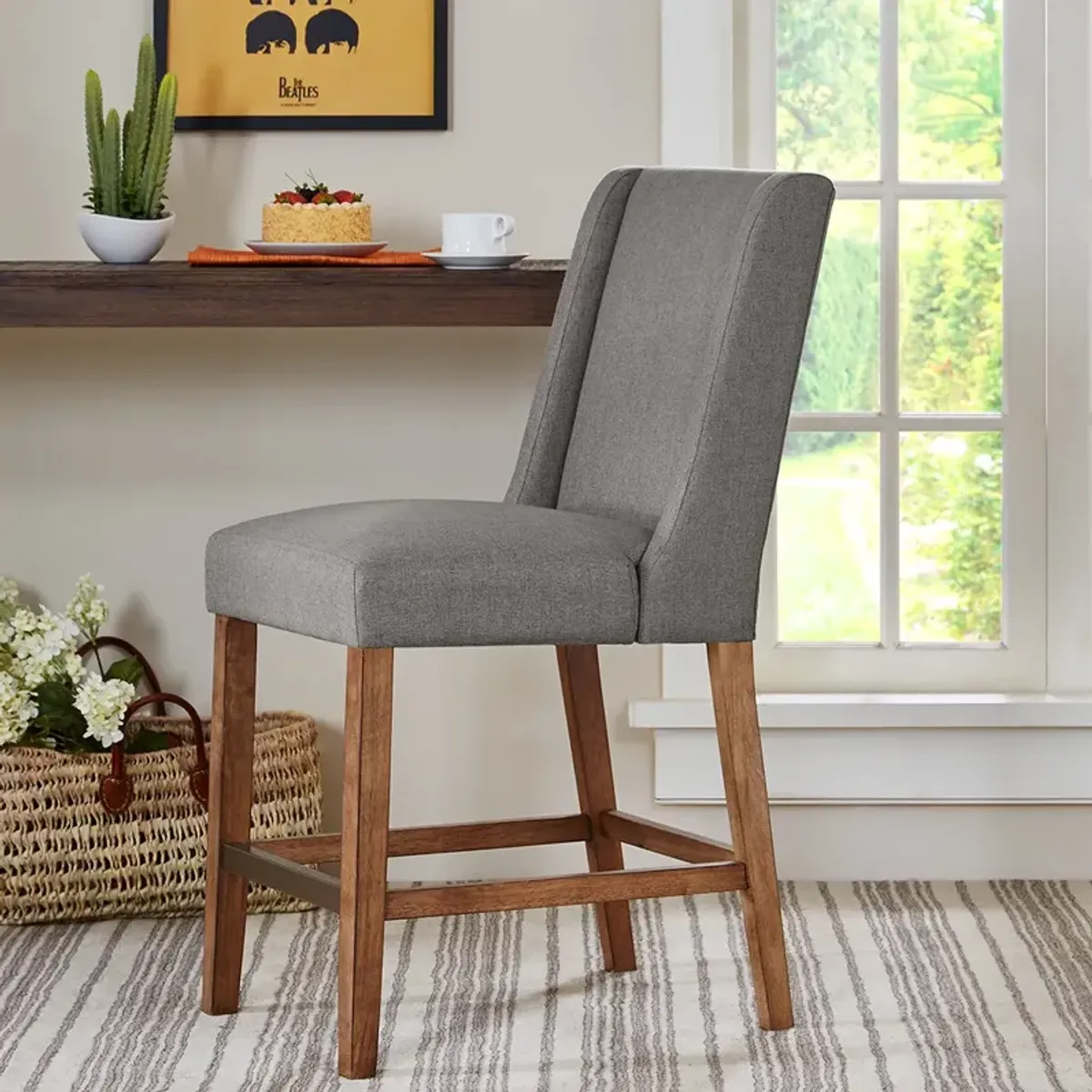 Madison Park Brody Grey Counter Stool