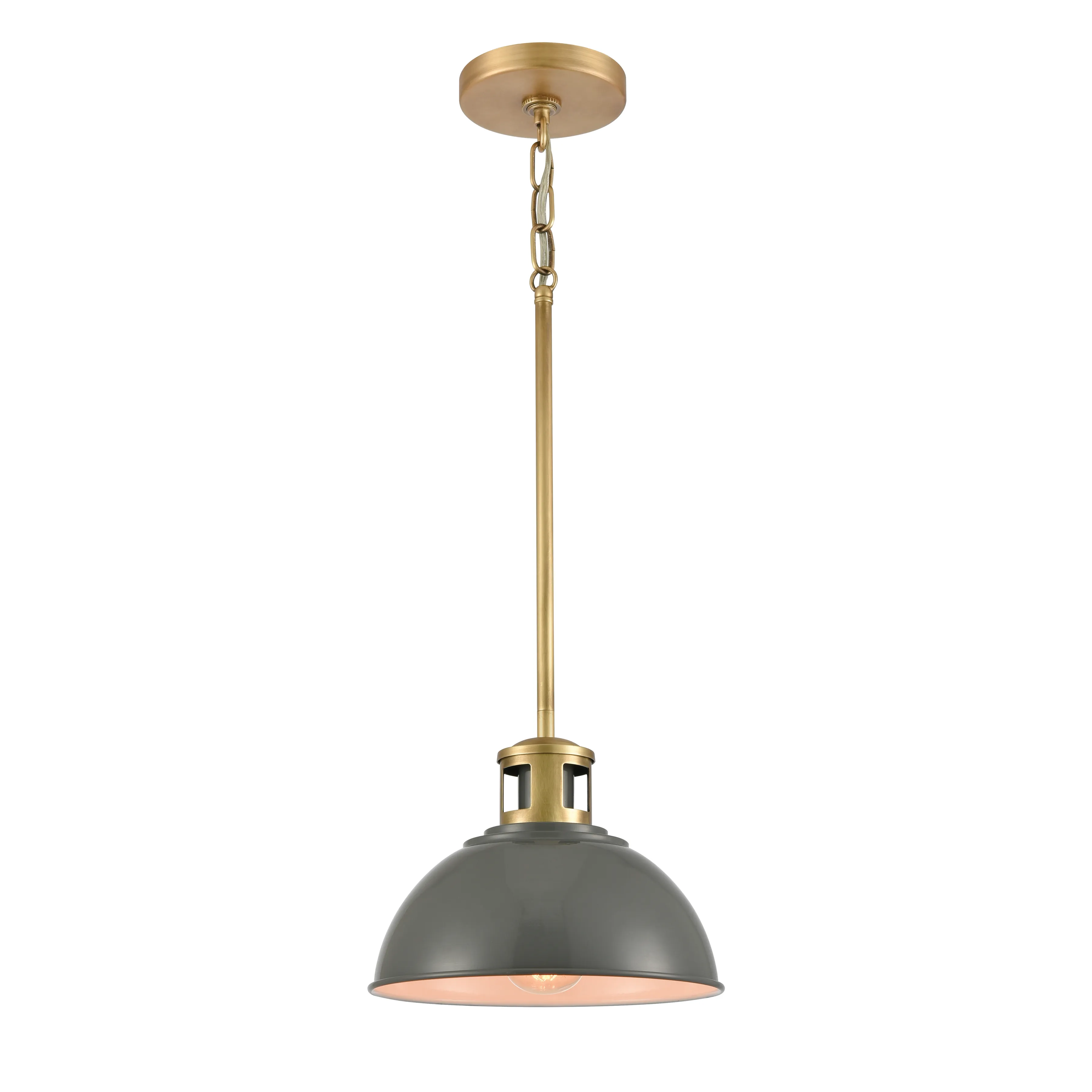 Lyndon 10" Wide 1-Light Mini Pendant - Gray