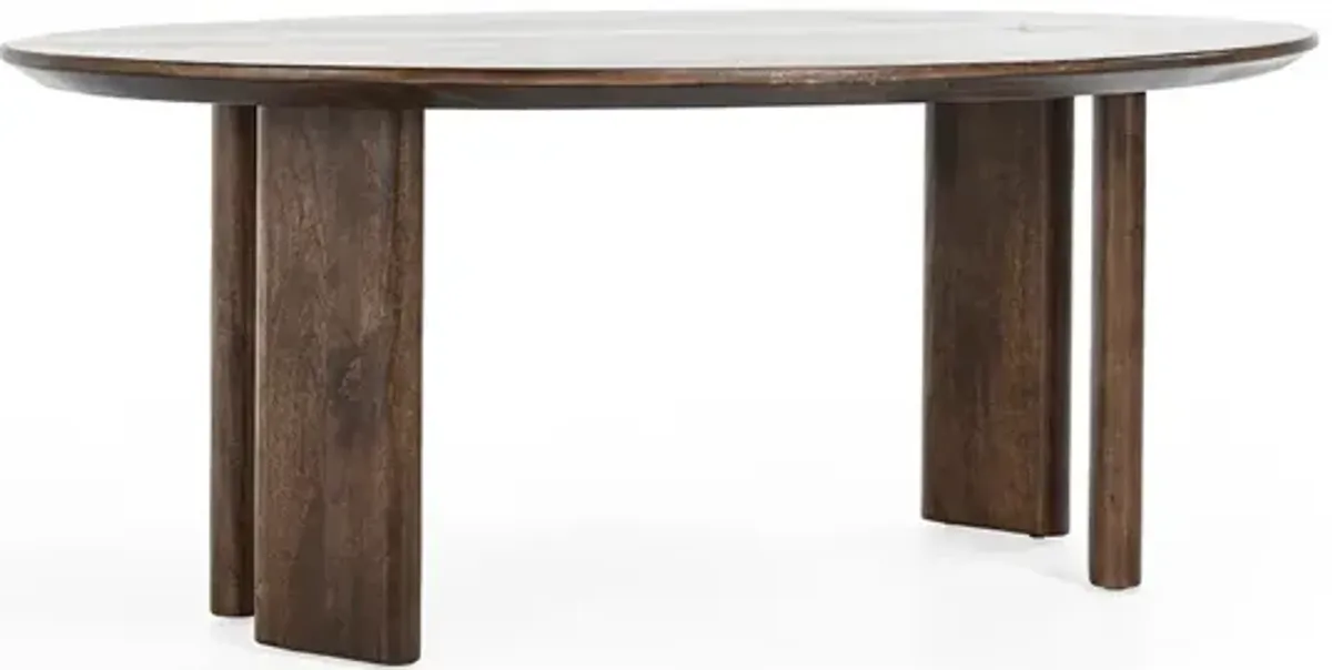 Norwood 78" Mango Wood Dining Table in Brown