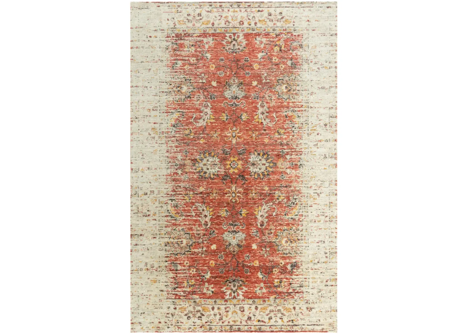 Ovation Red/Beige distressed/classical N Z wool 8' x 10' Rectangle Rug