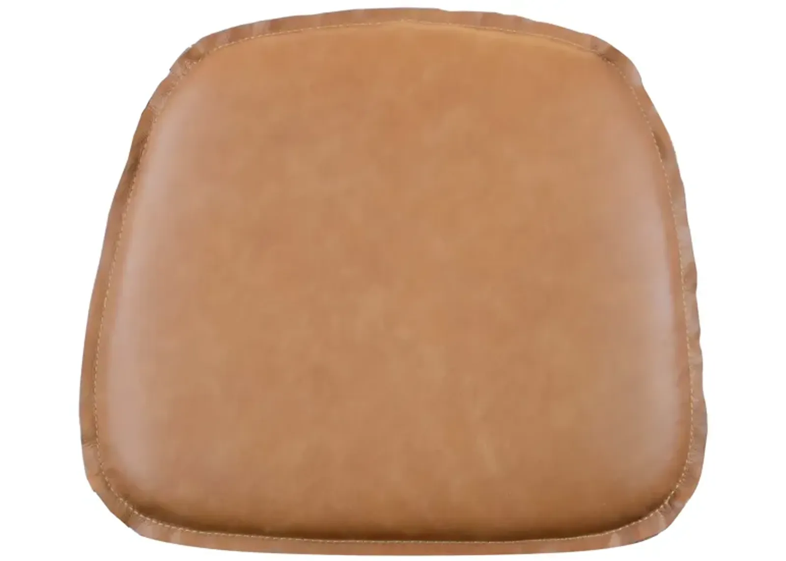 Metal Crossback Leather Cushion Seat - Cognac