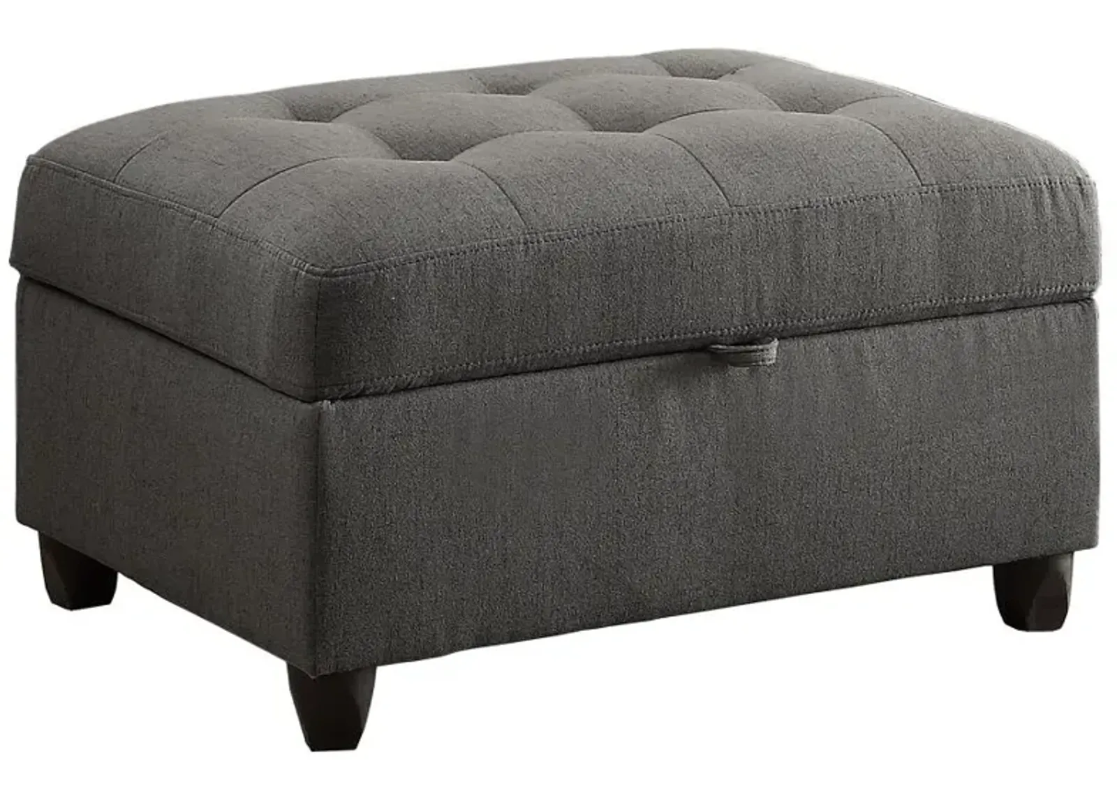 Stonenesse Tufted Storage Ottoman Grey