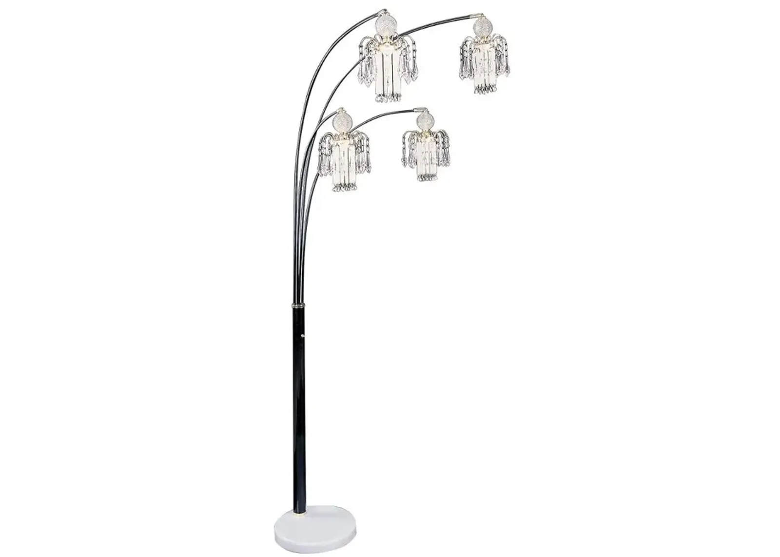 Maisel Floor Lamp with 4 Staggered Shades Black