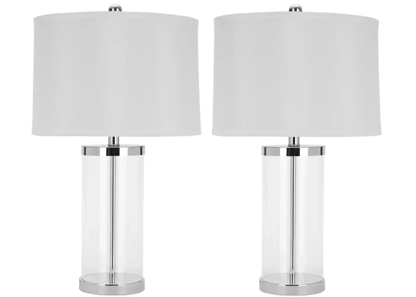 Jeanie Glass Cylinder Lamps - Set of 2