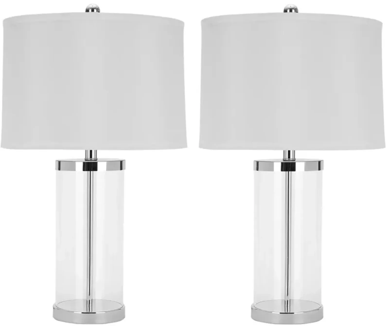 Jeanie Glass Cylinder Lamps - Set of 2