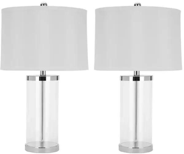 Jeanie Glass Cylinder Lamps - Set of 2
