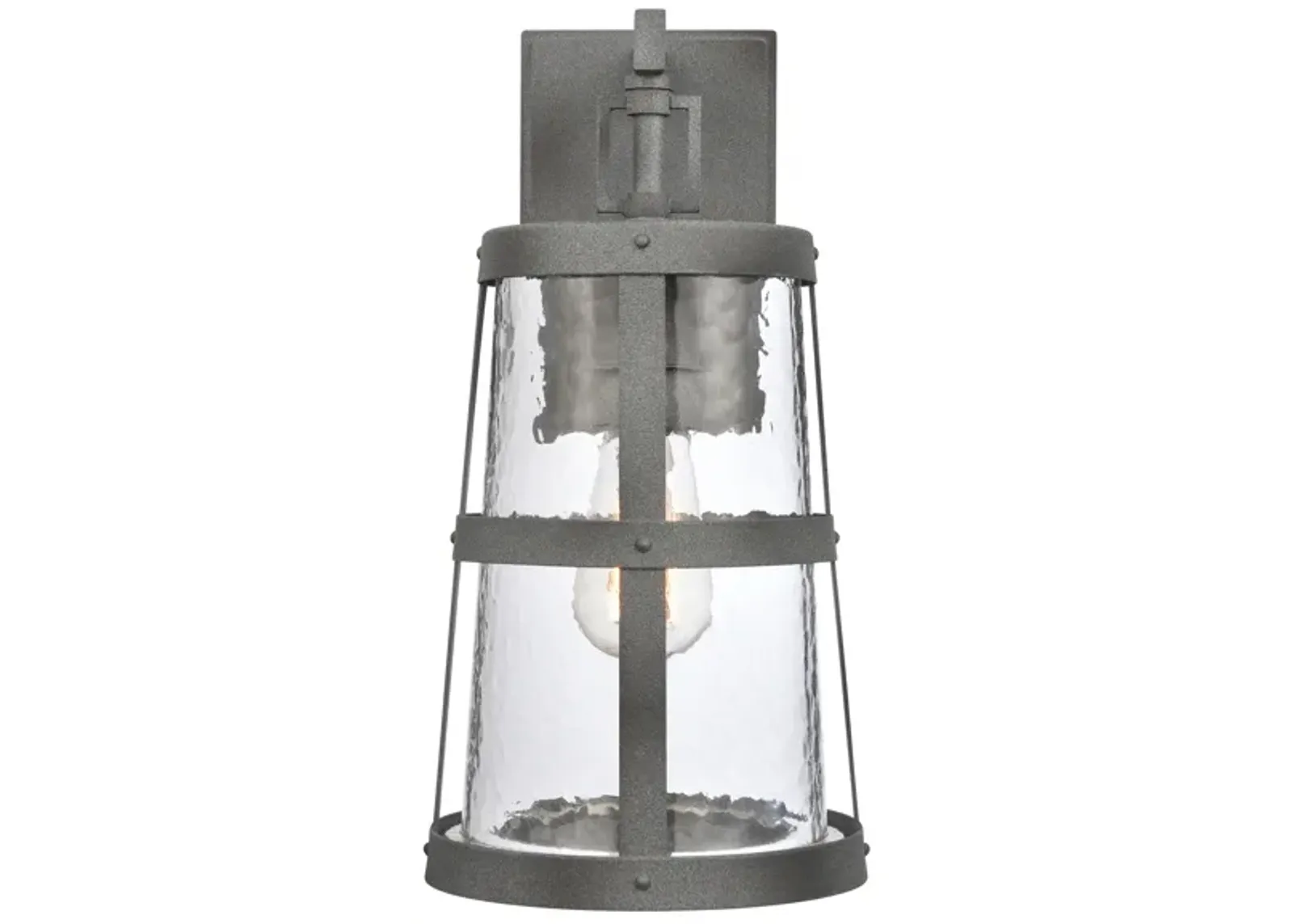 Dakota 14" High 1-Light Outdoor Sconce - Distressed Zinc