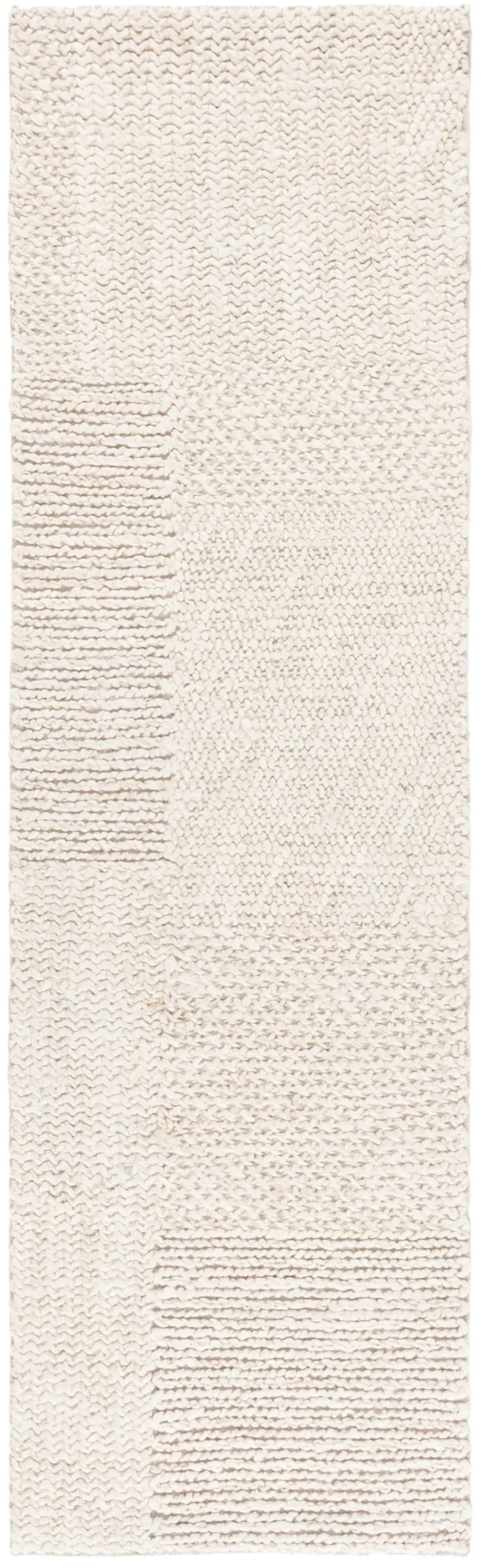 NATURAL FIBER 554 BLEACH  2'-3' x 8' Runner Rug