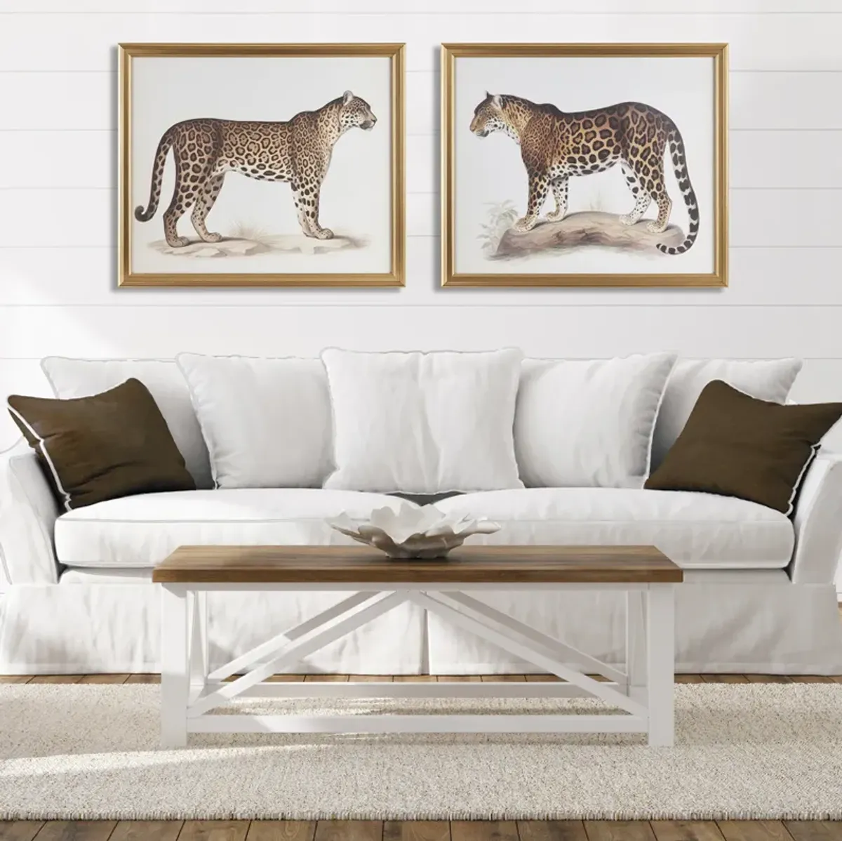 Cheetah Framed Graphic Wall Decor 2 Piece set